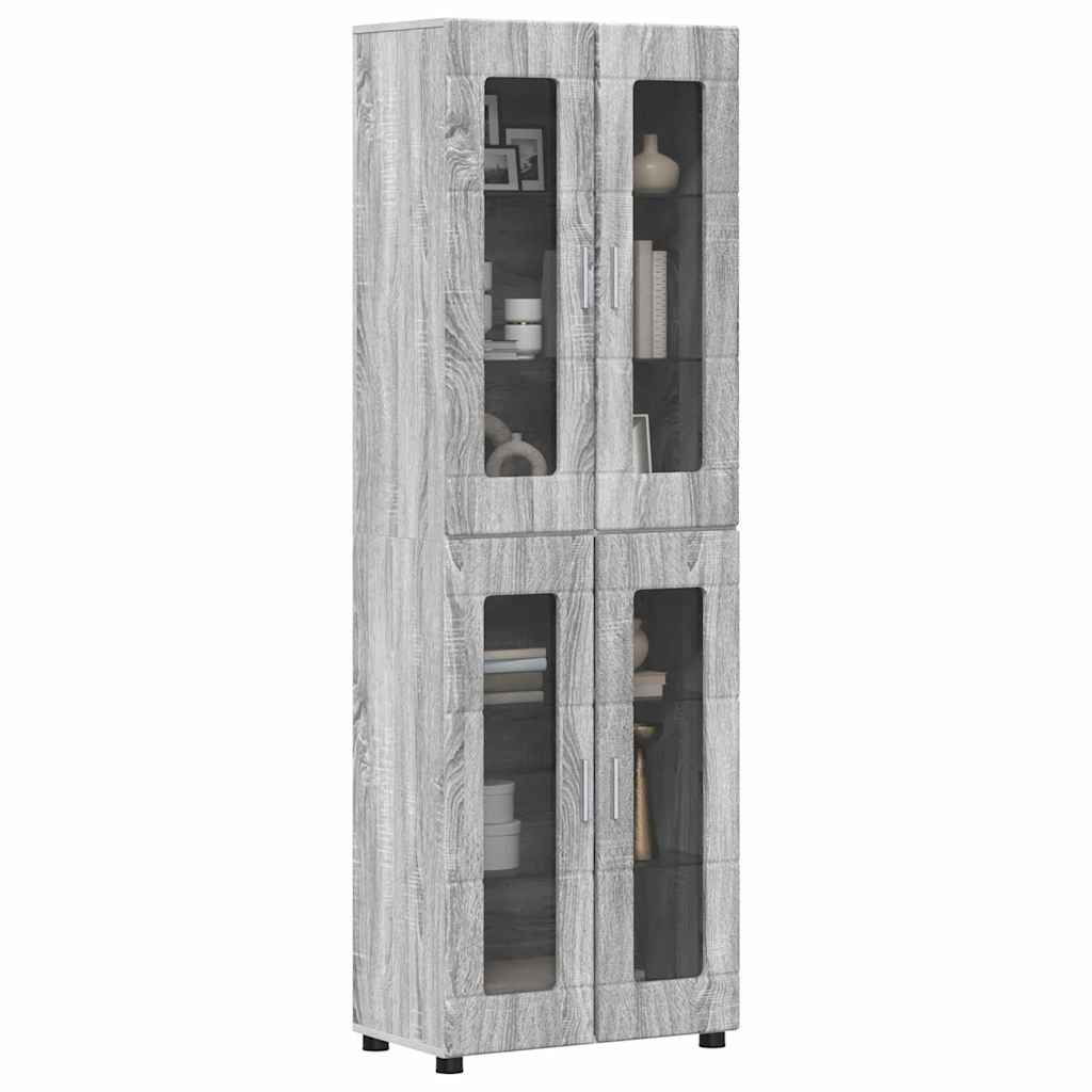 Armoire Haut de rangement - Armoire De Chambre avec étagère Gris Sonoma 60 x 35 x 182 cm - 3
