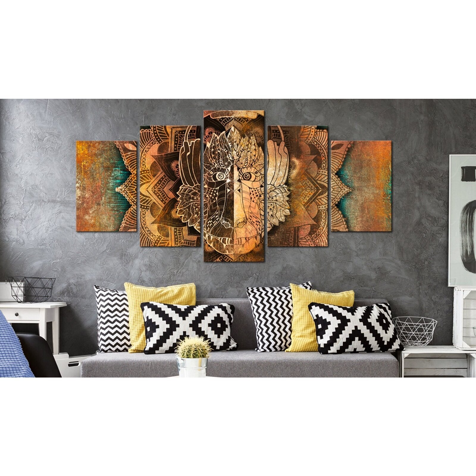 Tableau singe doré - 100 x 50 cm - 2