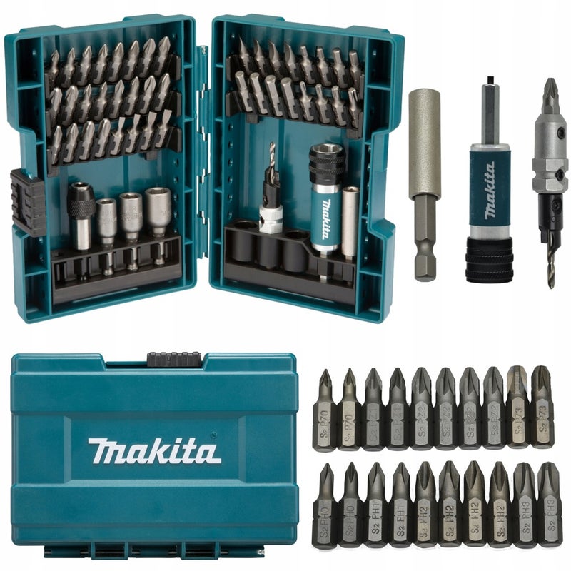 Фото - Набір інструментів Makita Zestaw bitów i kluczy nasadowych D-73461 47 szt.