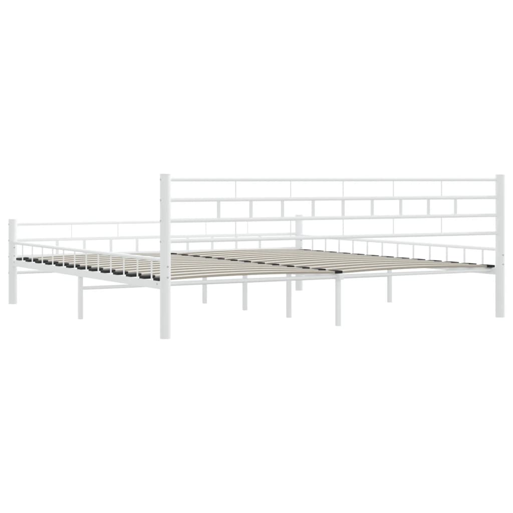 Maison Exclusive - Estrutura de cama 200x200 cm metal branco - 6