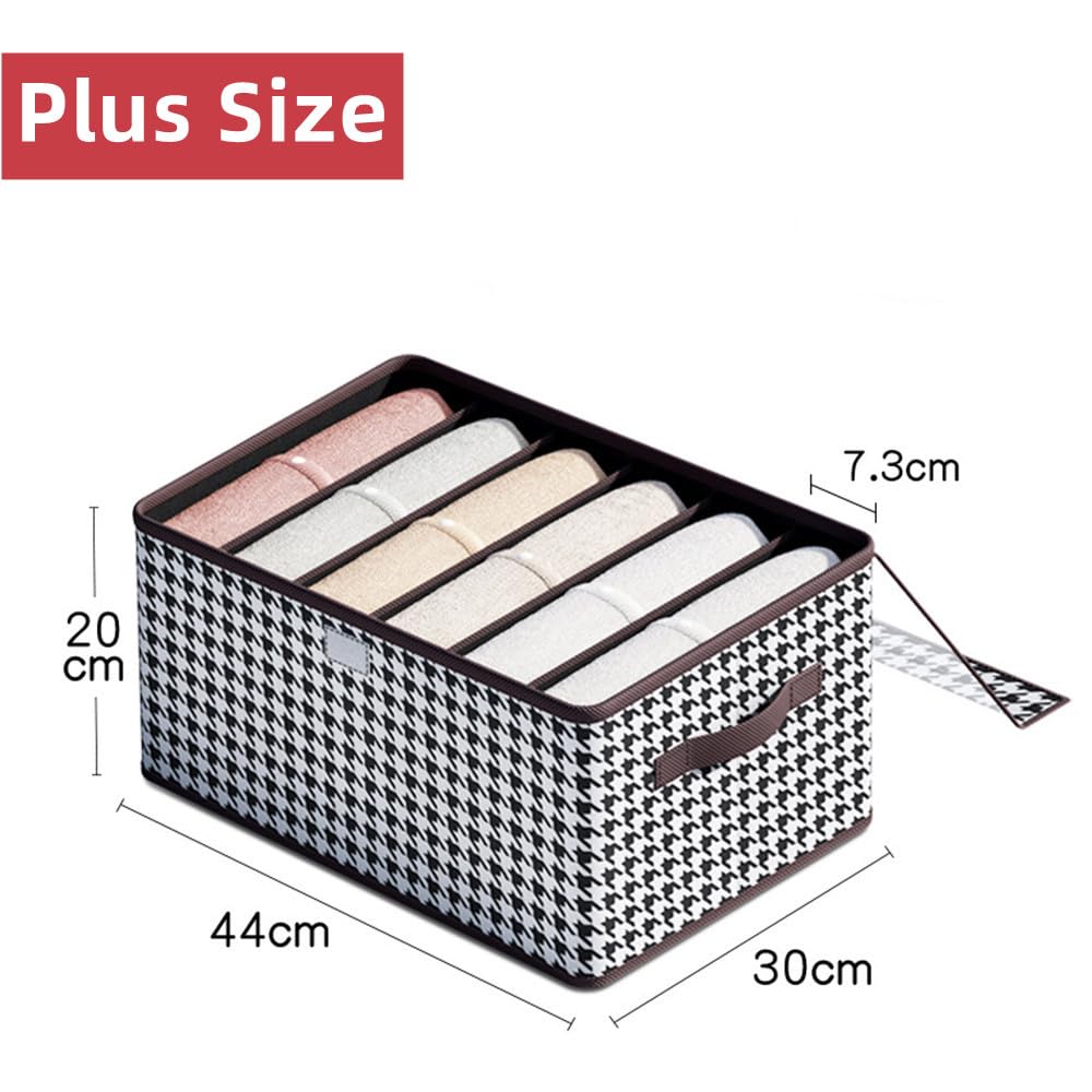 Coffret de rangement et de rangement en tissu 3 pièces, séparateurs de tiroirs à vêtements, boîtes de rangement pliables (6 couches) - 3