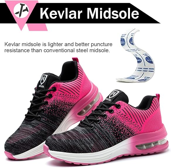 Chaussures de Sécurité unisexes à Bout en Acier - Anti-perforation, Légères, Respirantes pour l'Industrie et la Construction - 3