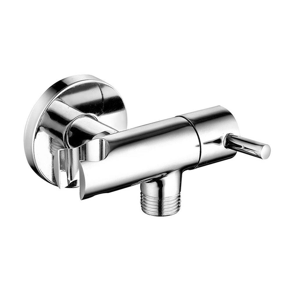 Set doccetta bidet cromata in abs con pulsante on/off e supporto con rubinetto - 4