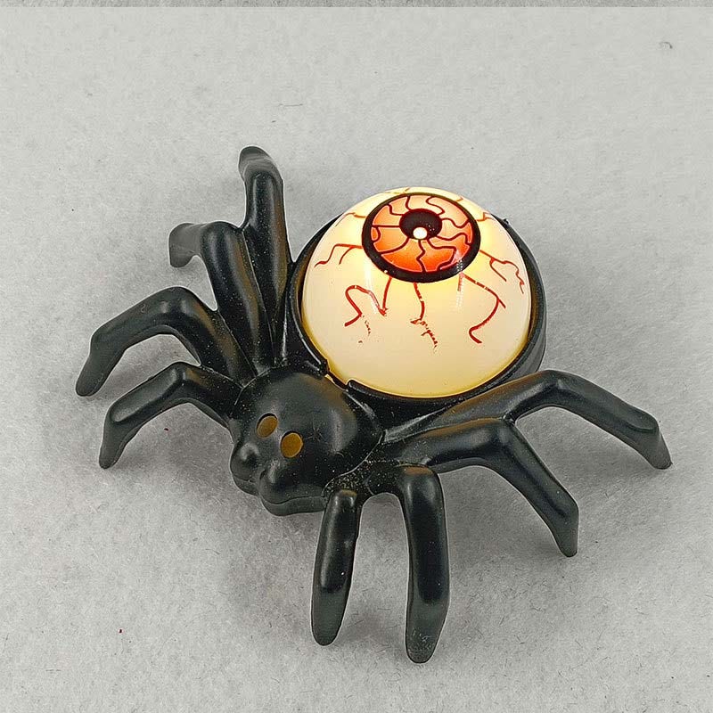 3 Sacche Uova Di Ragno Illuminati Per Halloween - Decorazioni Appese LED, 90 Cm, Con Ragni Neri