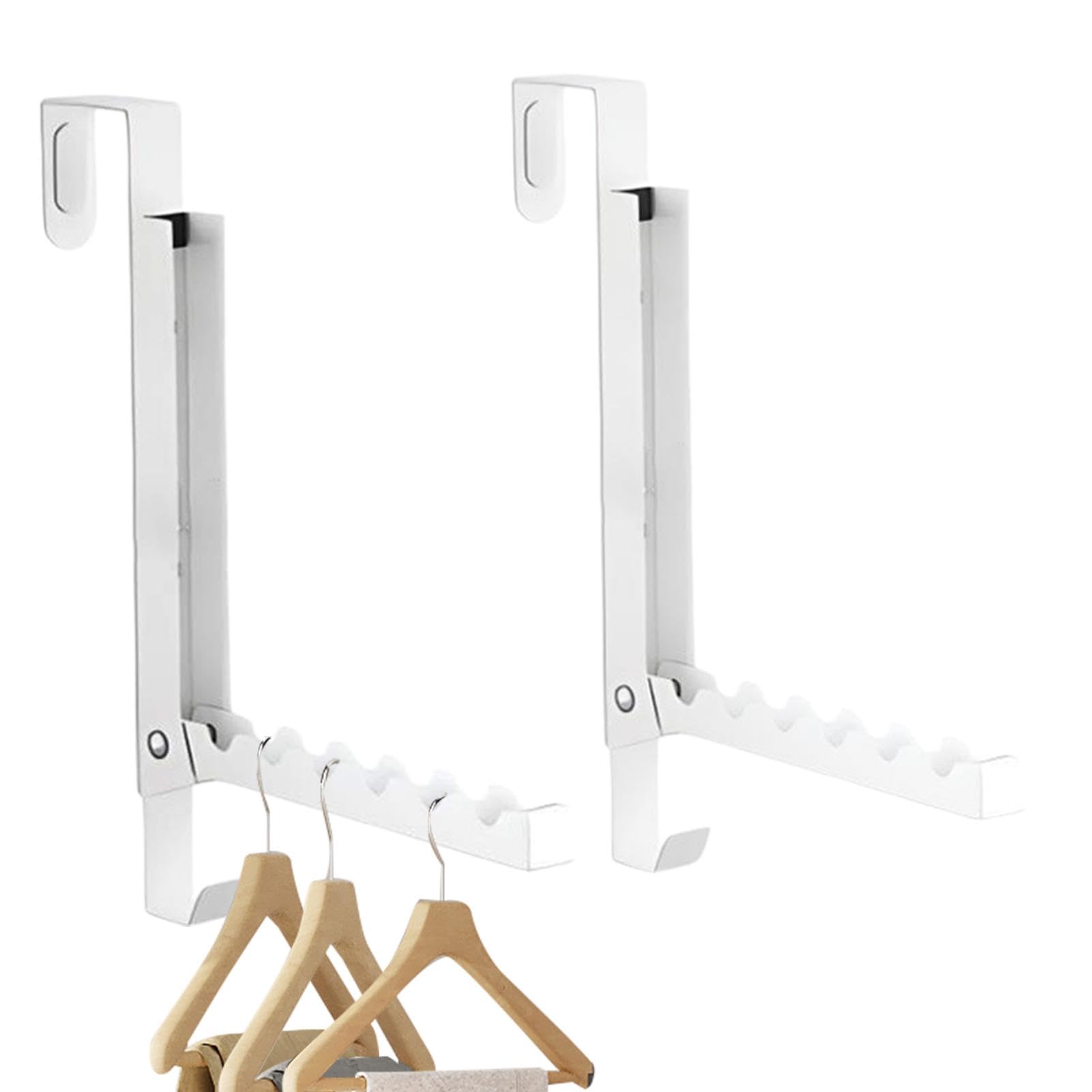 Składana suszarka na pranie, 2 suszarki do ubrań na drzwi, haczyki na drzwi, suszarka do suszenia ręczników, ubrań, oszczędność miejsca L