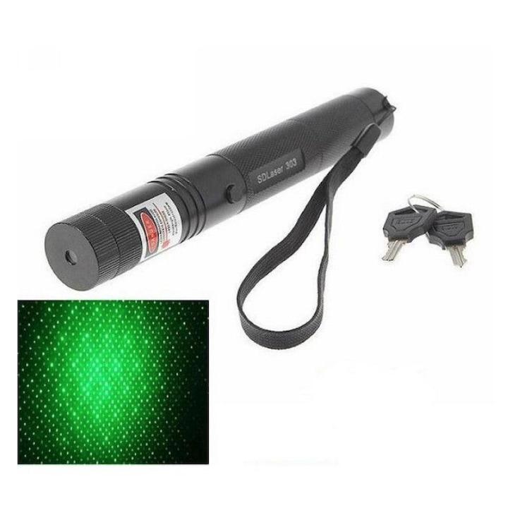 Laser vert à effet 3D, en métal, type stylo, pile incluse, portée maximale 10 km, camping et randonnée - 2