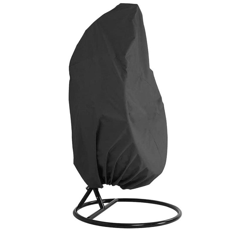 Pokrowiec na krzesło wiszące do ogrodu, rattanu i wikliny, pokrowiec ochronny na krzesło Egg - 190 x 115 cm (czarny)