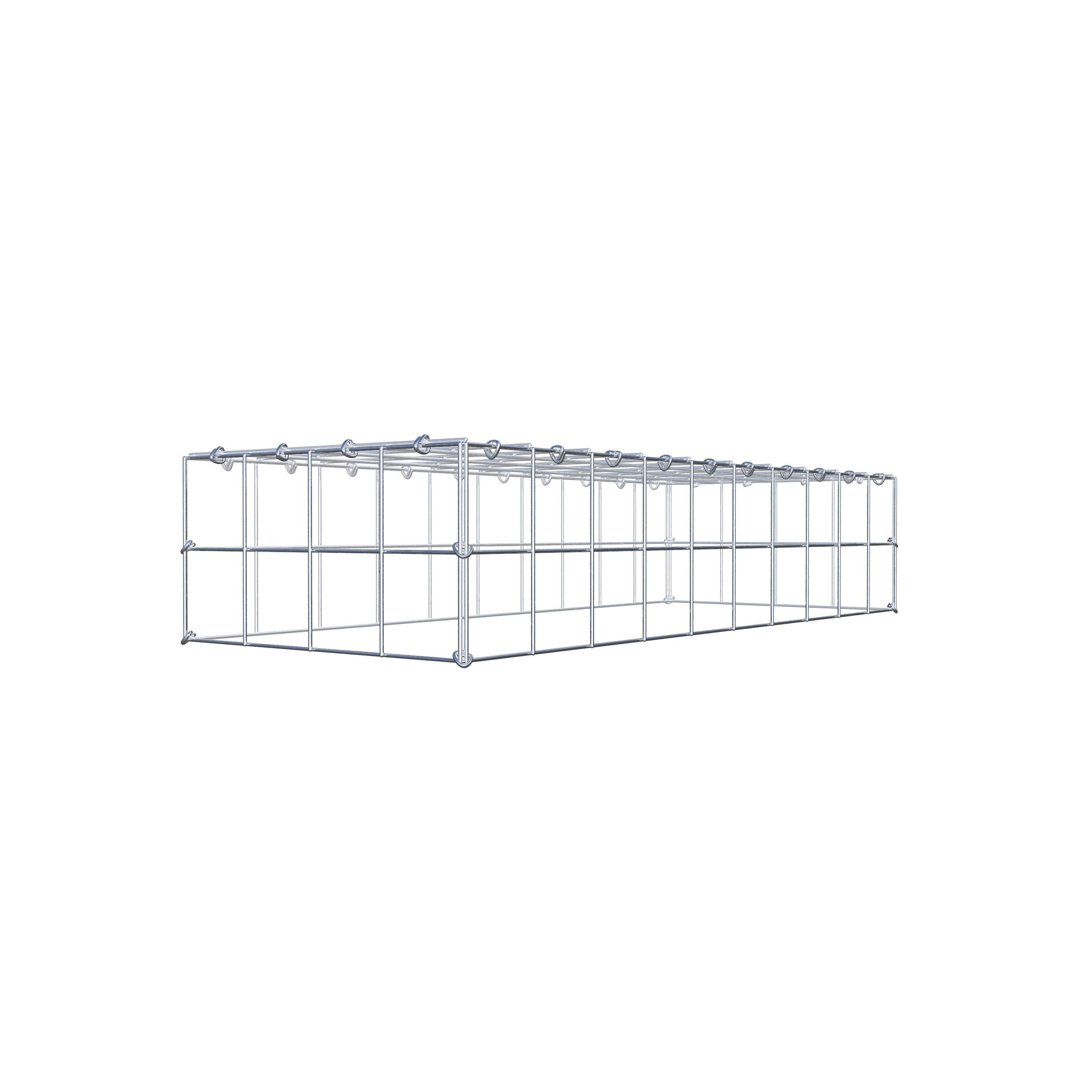 Gavión para apilar en acero galvanizado 100x20x40cm (LxAxP), malla 10 x 10cm, Anillo en C, sin rejilla inferior - 6