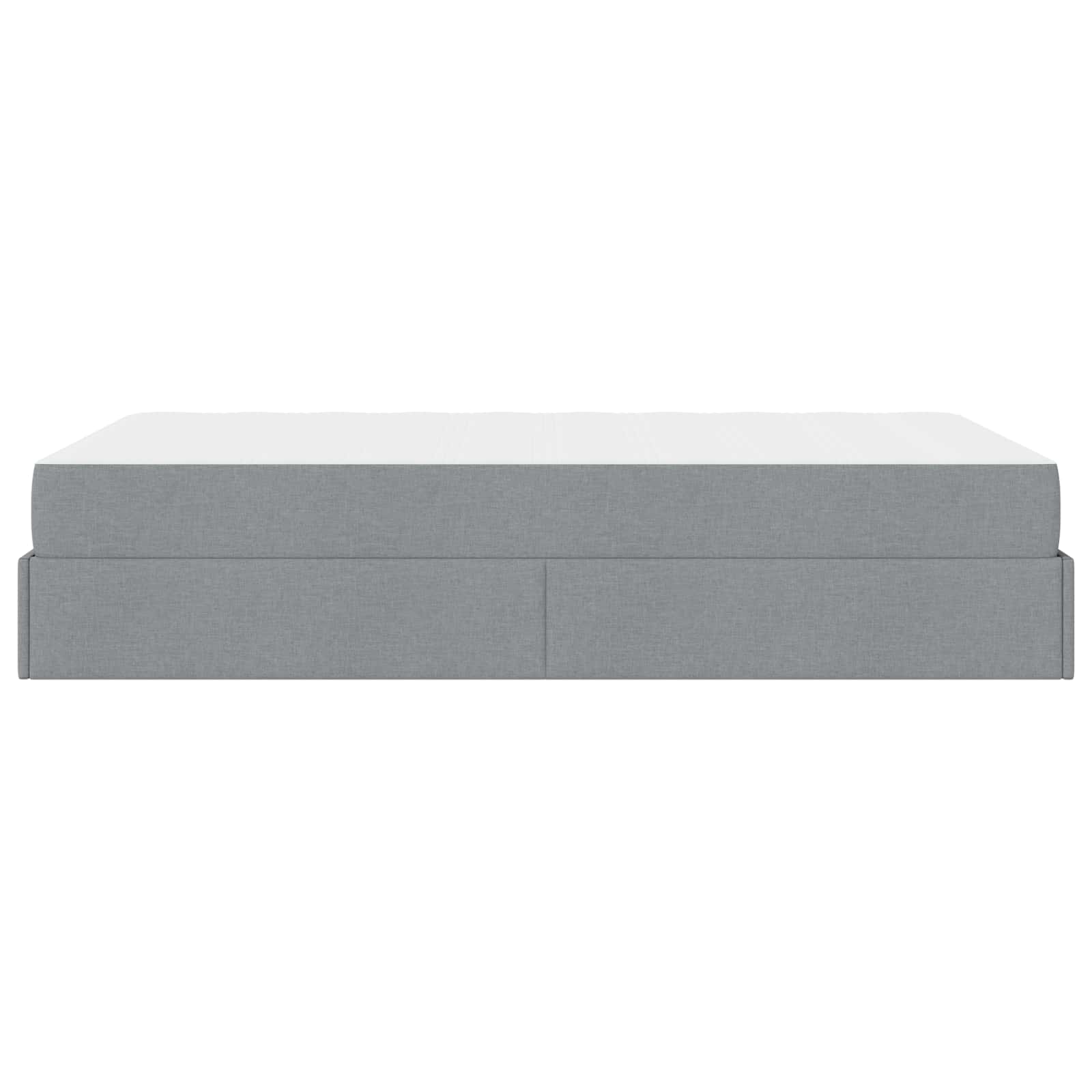 Cadre de lit avec matelas, 2 pièces, gris clair, tissu - 7