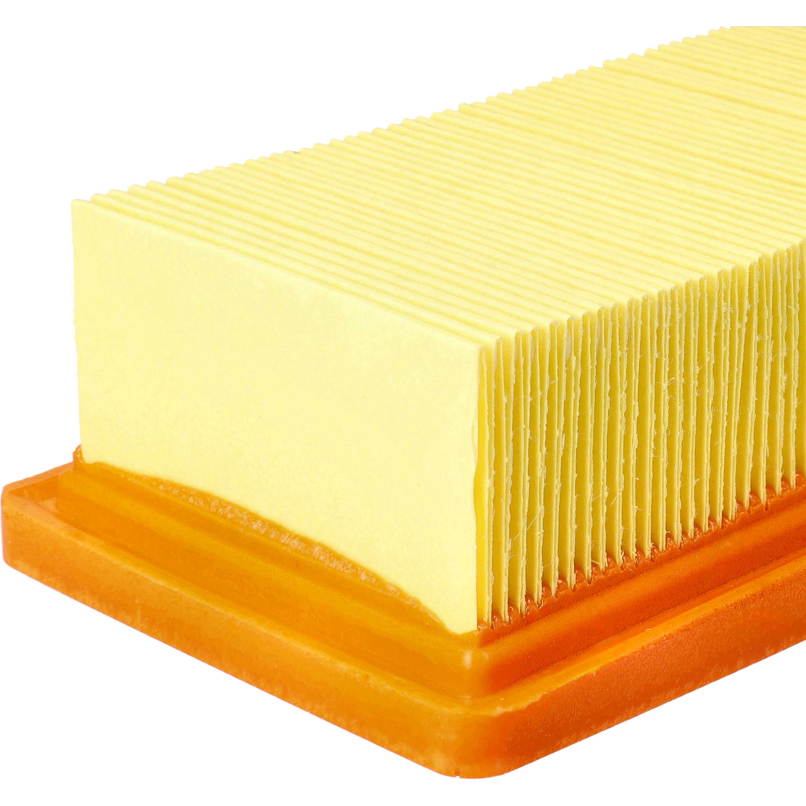 vhbw Lot de 10x filtres plissé plat compatible avec Kärcher AD 3.200, AD.3000, AD3, AD3 Premium Fireplace, AD4, AD 4 Premium - Élément filtrant - 4