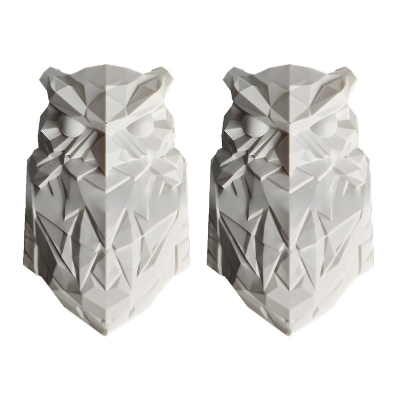 2 szt. Lampa dekoracyjna ścienna zwierzęca 3D, kinkiet sowa z białą iniekcją światła