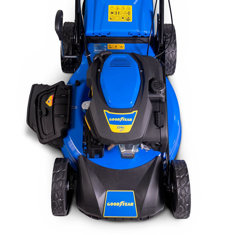Goodyear – Tondeuse à essence avec démarrage électrique et manuel 5 620 W. Moteur OHV 4 temps de 224 cm3. Largeur de coupe 53 cm - 8