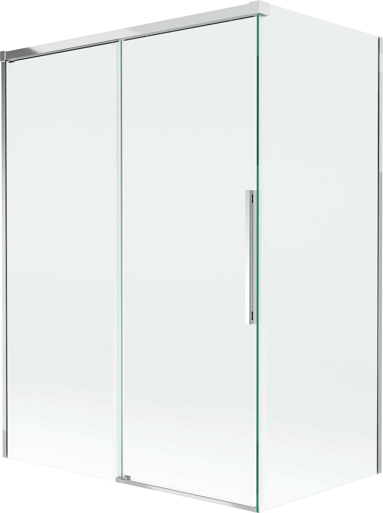 Mexen Rox parawan nawannowy 2-skrzydłowy rozsuwany 120 + 70 x 150 cm, transparent, chrom - 8C9-120-070-01-00