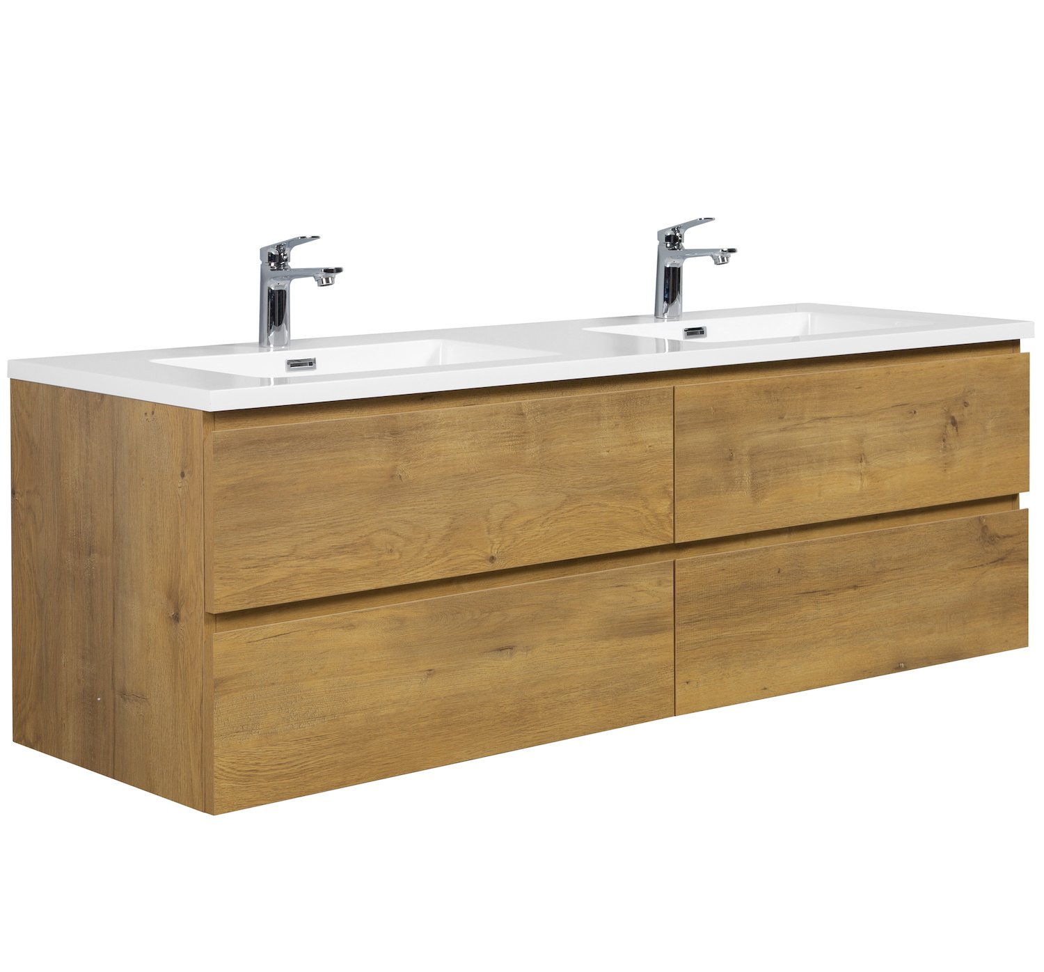 Set di mobili da bagno con lavabo Adriel marrone 60cm