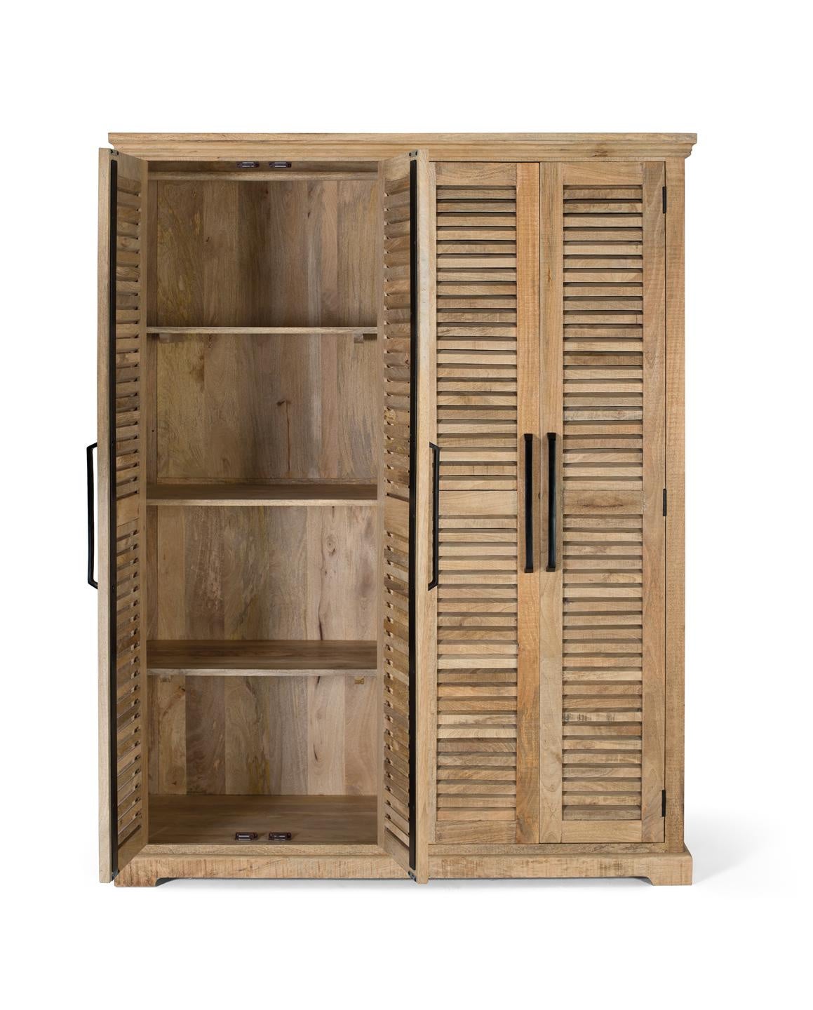 Szafa z drewna mango 150 cm, styl rustykalny, współczesny - 190x150x50 GYC - 3