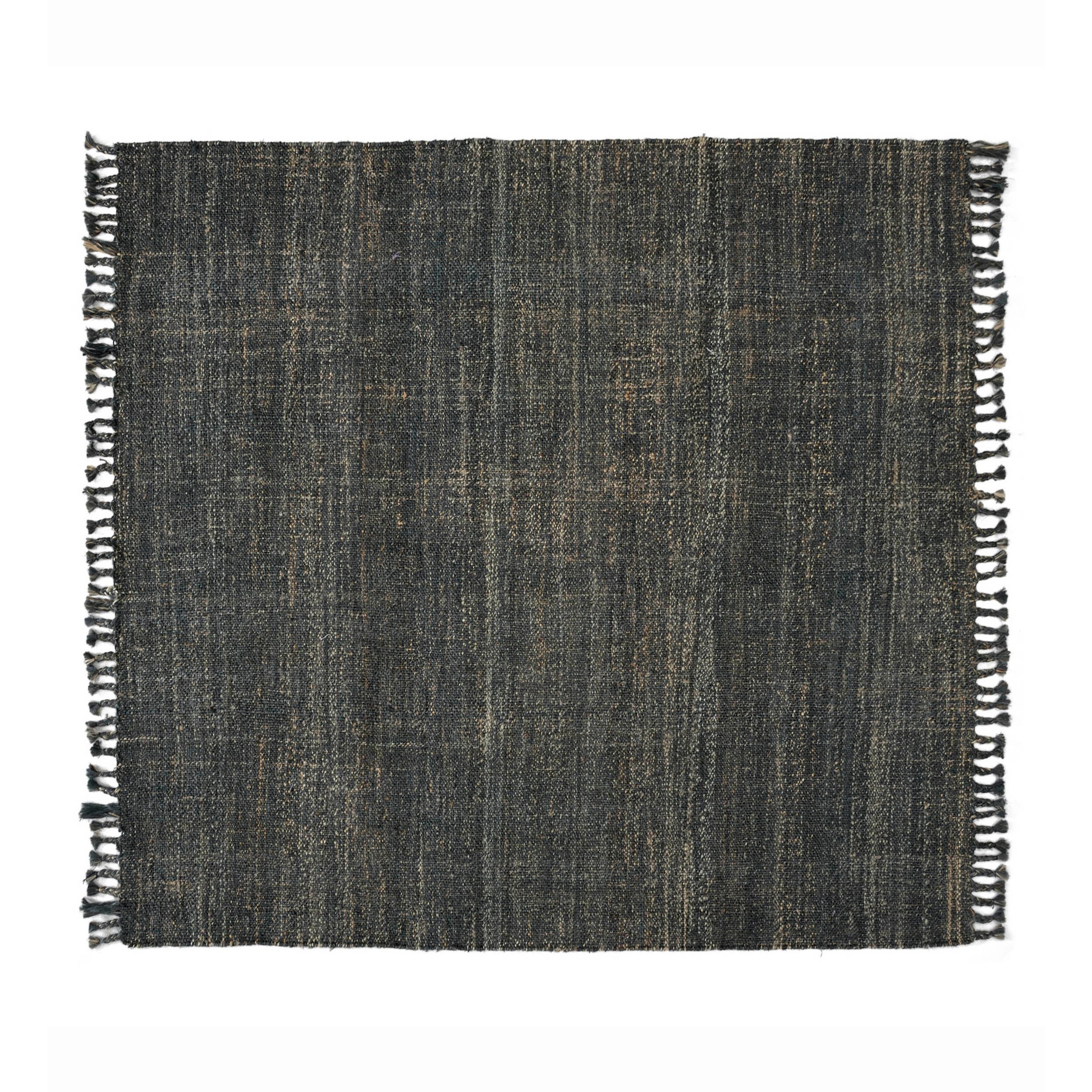 Dywan Jutowy Tartán Antracit 200x200 cm – ekologiczny, nowoczesny i elegancki