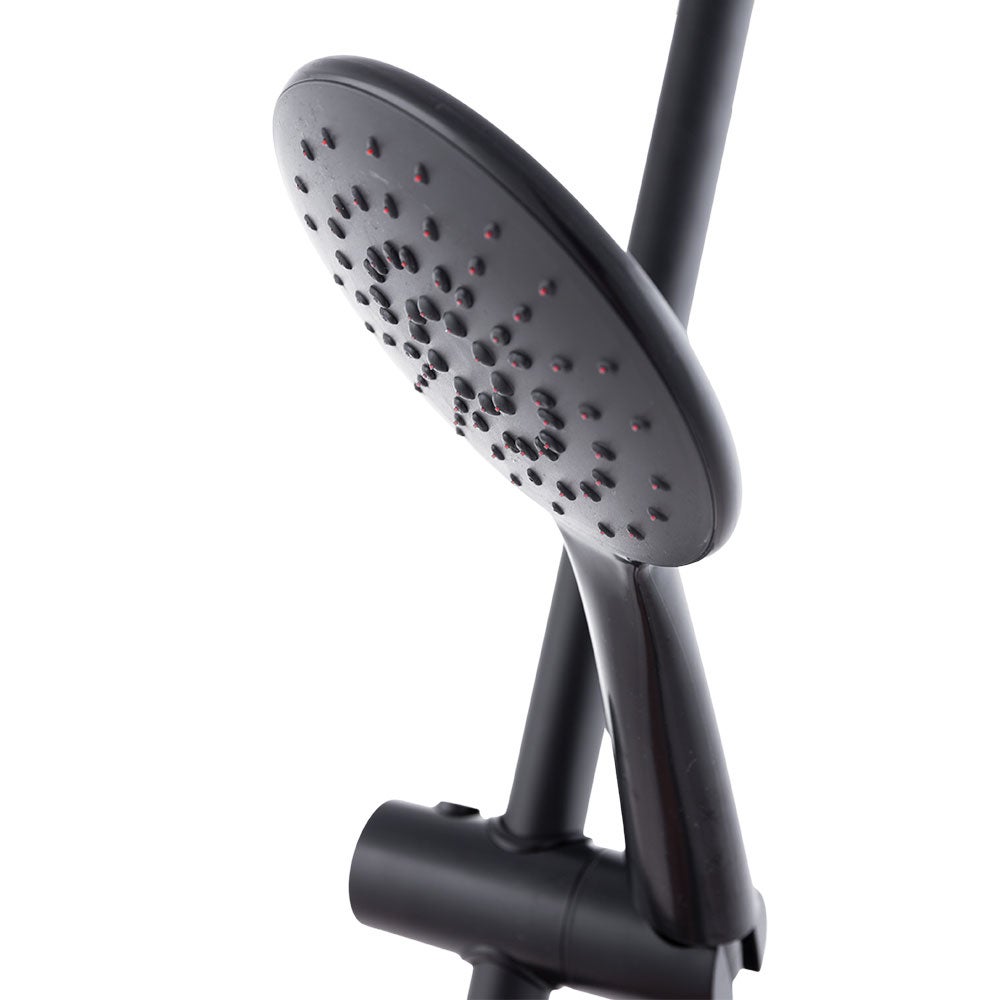 Ensemble de douche en laiton / zinc - Acier inoxydable - ABS, noir, eau chaude-froide, levier unique [QLI-FA-3002] - 2