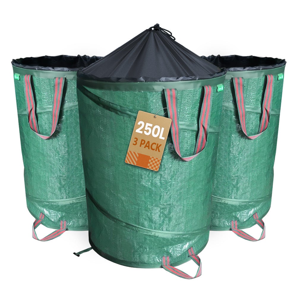 Raccogli Foglie Portatile Con Manici – Sacco Per Rifiuti Da Giardino Riutilizzabile, Extra Large, Pieghevole, Ideale Per Raccogliere Erba E Detriti