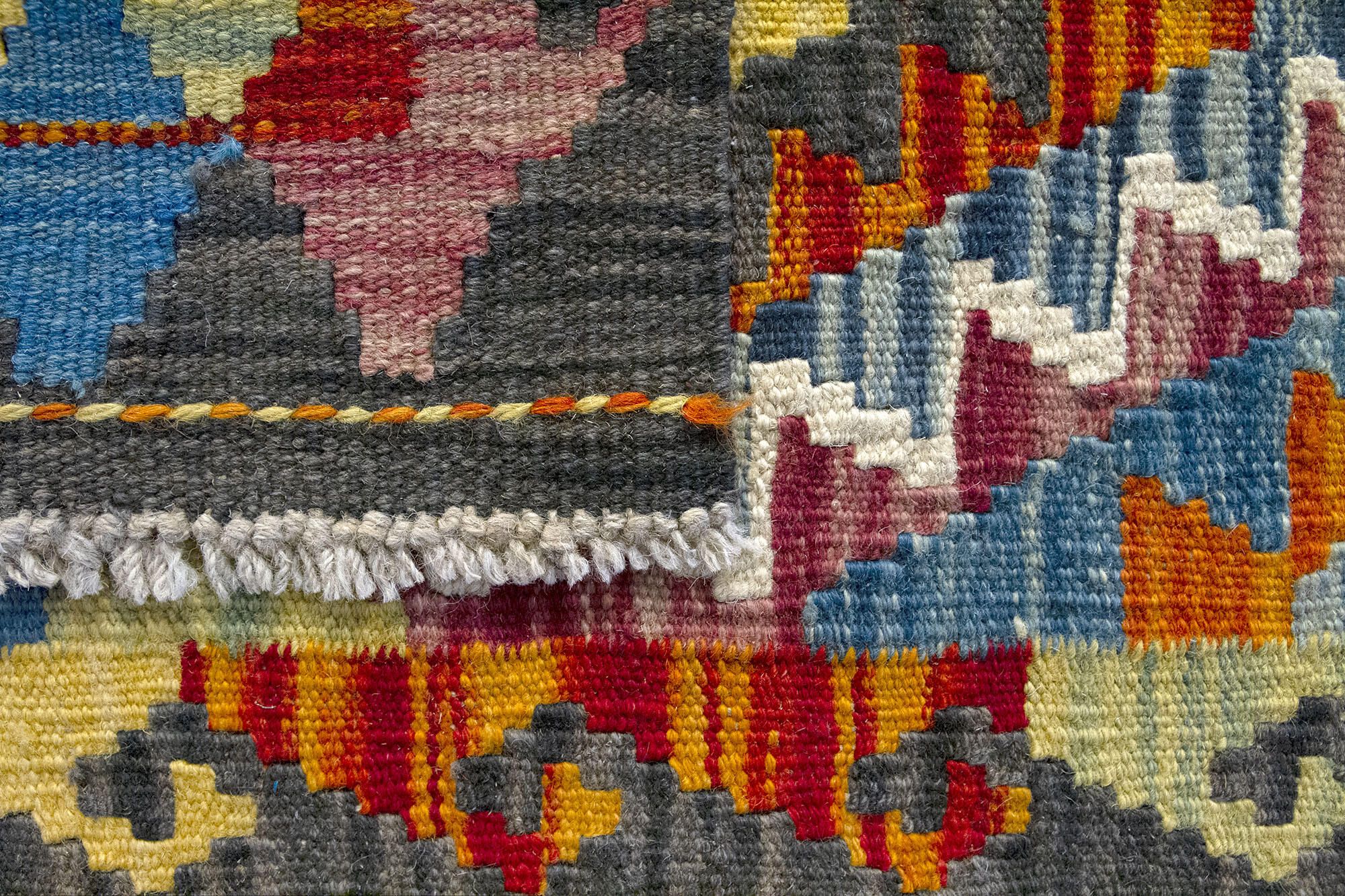 Tapete de lã Kilim Herat multicolor retangular 40x60cm - 3