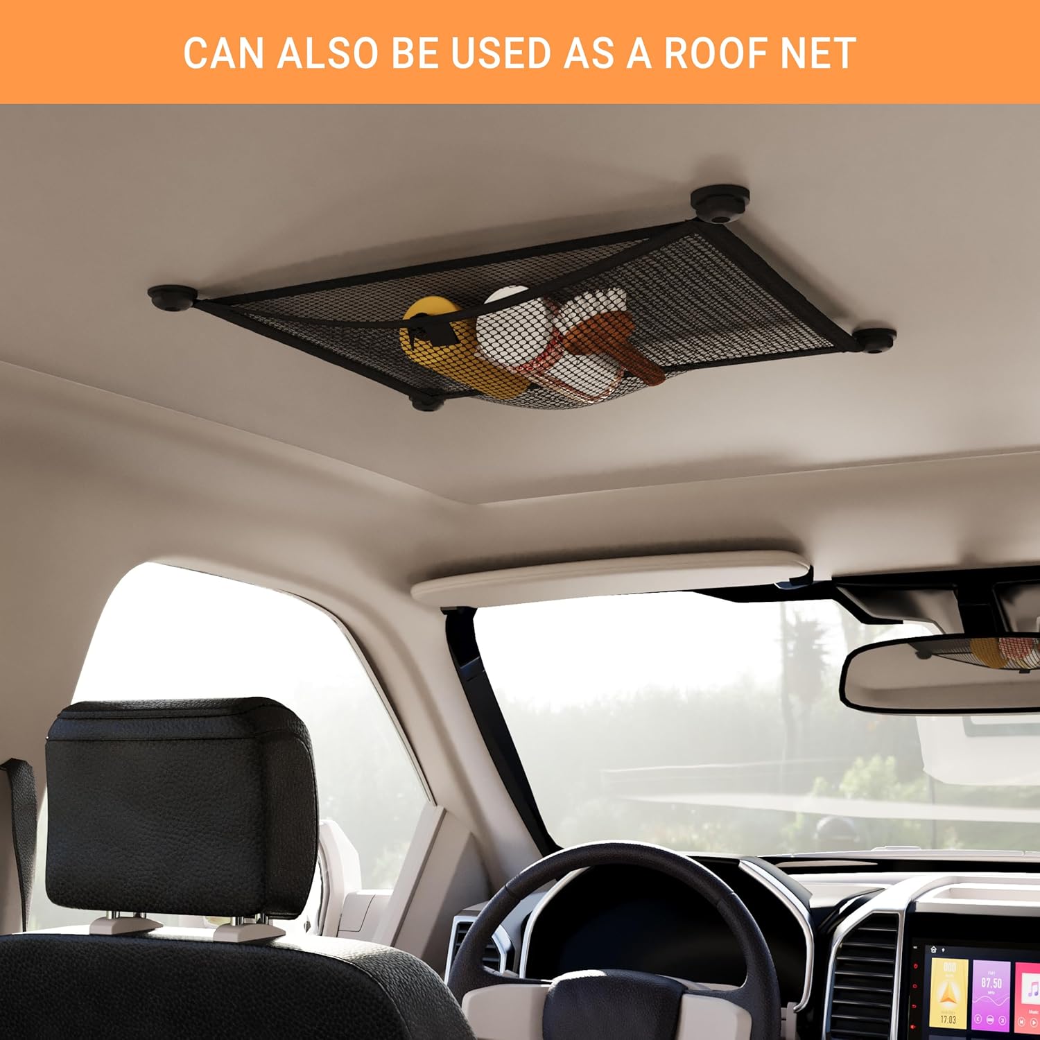Rete Elastica Portabagagli Per Auto – 45,7 X 24,9 Cm – 2 Pezzi Con Kit Di Montaggio (8 Viti E Ganci) – Per SUV, Camper, Barca