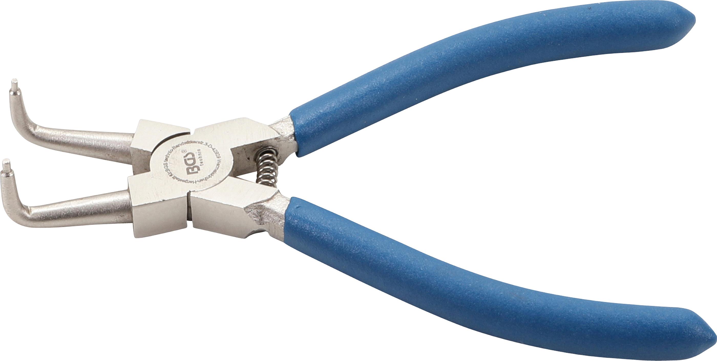 Pince Coudée Pour Circlips Intérieurs - Becs Longs 65 Mm - Ouverture Automatique - BGS Technic