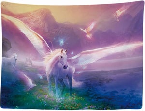 Tapisserie Murale Décorative 180x230 Cm - Motif Livre D'histoires, Tissu Polyester, Décoration Chambre