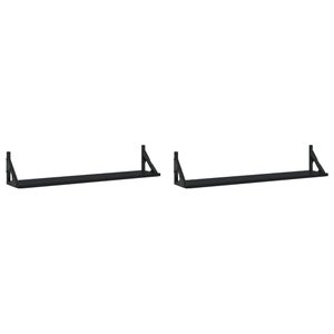 Lot De 2 Petites étagères Flottantes Murales - 15x14,5x3,8 Cm - Noir Ou Blanc, Pour Décorations Légères