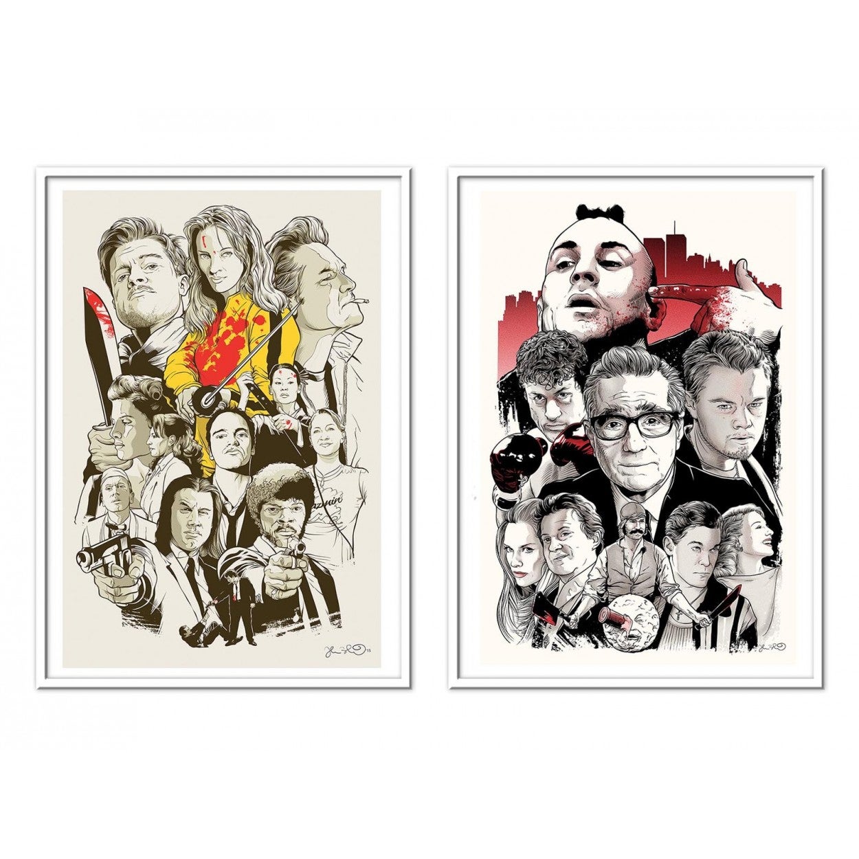 2 Art-Posters 30 x 40 cm - Tarantino et Scorsese - Joshua Budich - 30 x 40 cm - 3