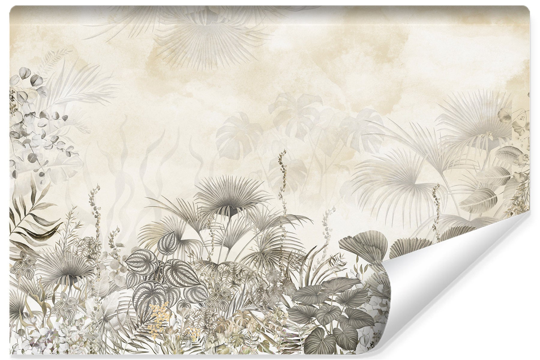 Papel pintado fotografia no tejida flores hojas vintage para salon 450cm x 300cm