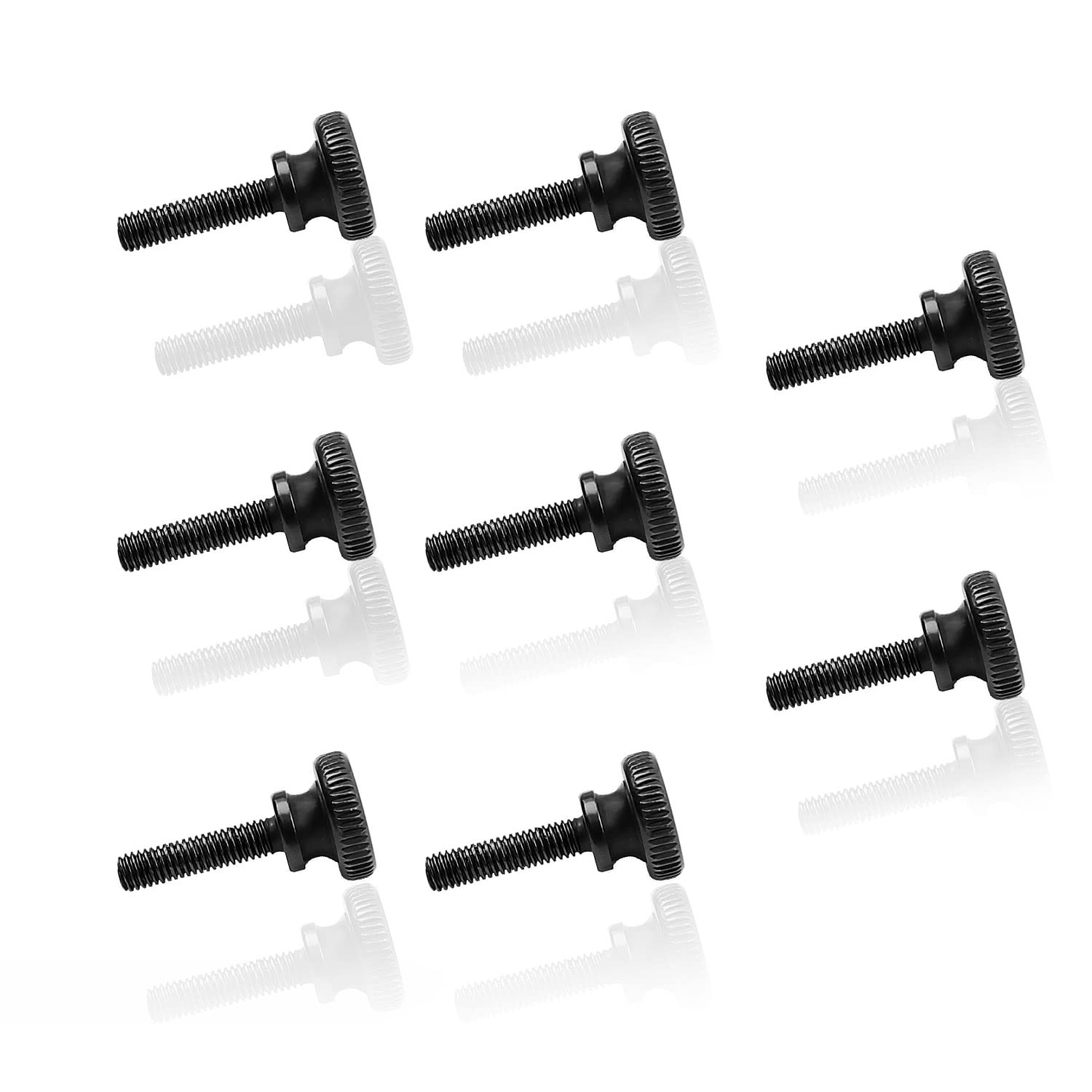 M4 x 10mm Filetage Mâle Moleté Serrage Boutons Grip Thumb Vis sur Type 10 Pcs