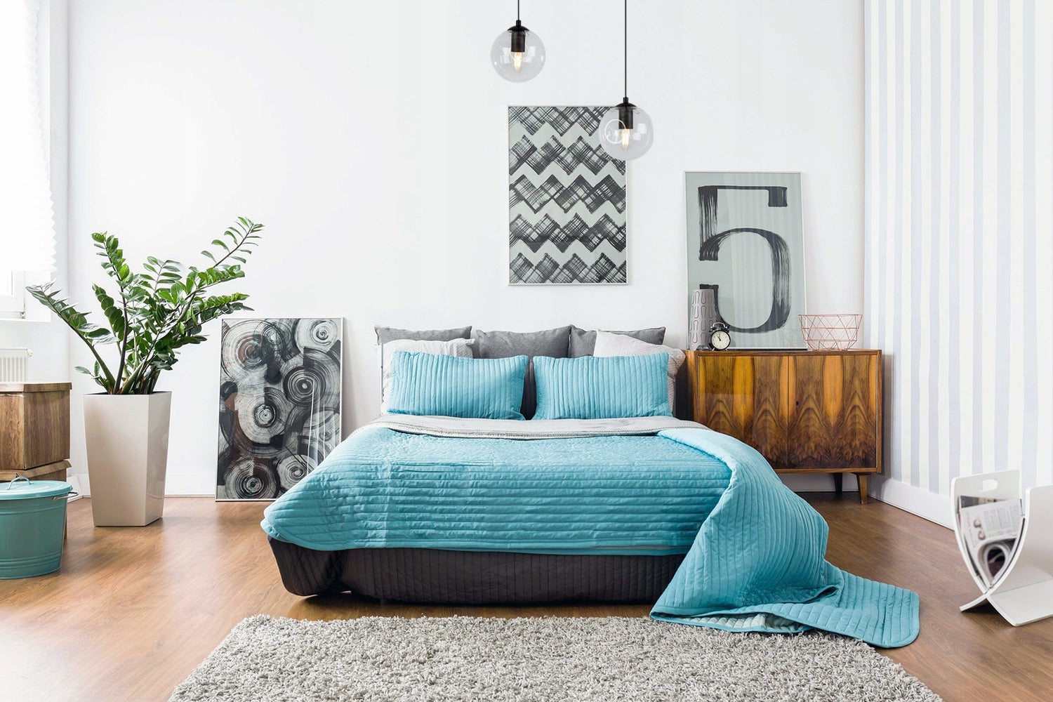 Lampa sufitowa wisząca Monako modern 2xE27 abażur kula miedziana Light Home LH - 5