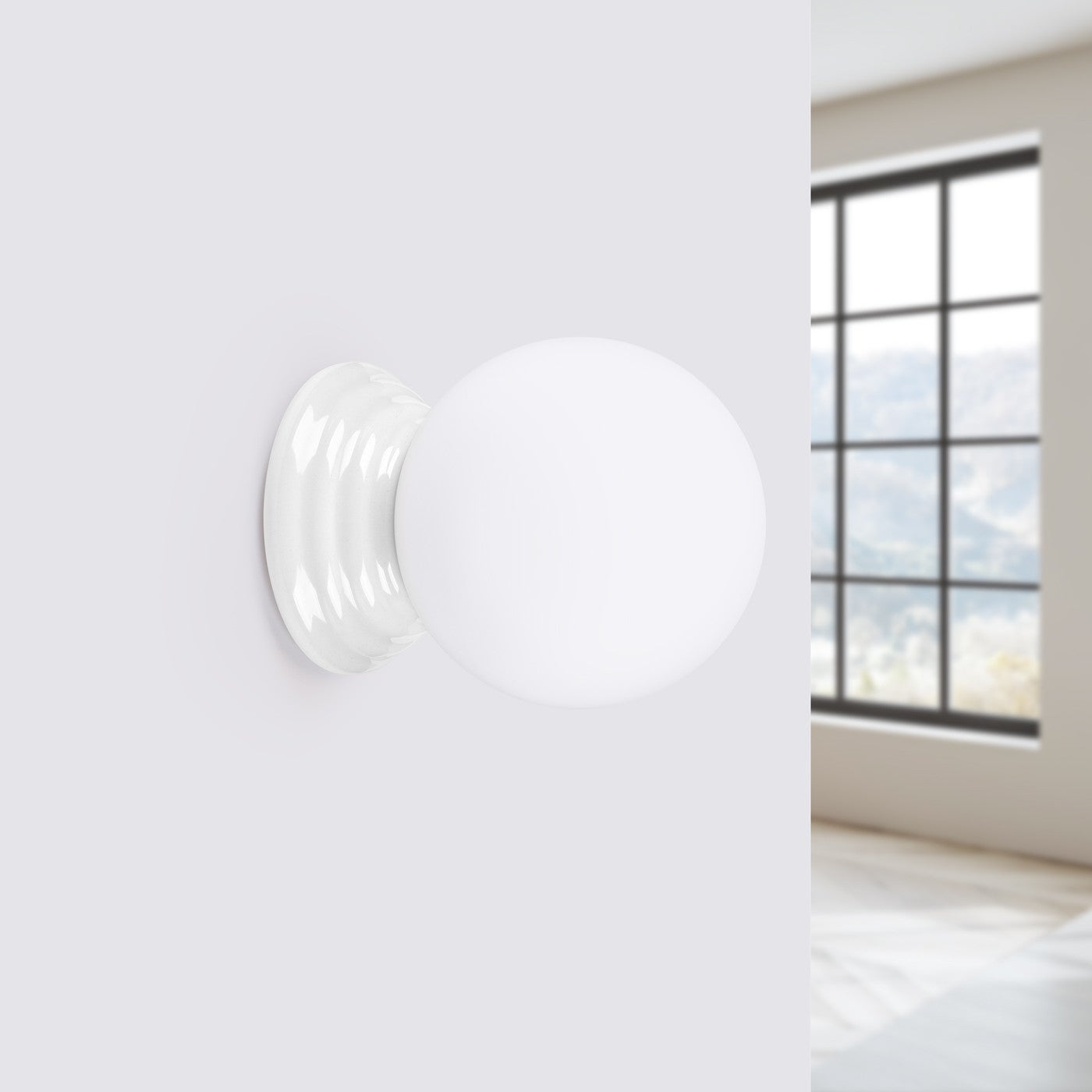 Kinkiet ścienny ceramiczny szkliwiony ZORI biały 1xG9x15W ceramika / gips wym:12x12x16cm IP44 Sollux Lighting - 3