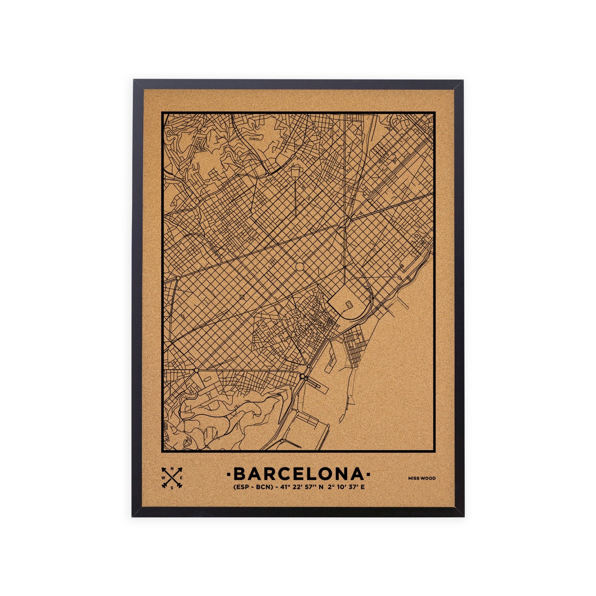 Tableau En Liège "Carte Du Monde - Colourful Ranger" 40 X 60 Cm | Leroy