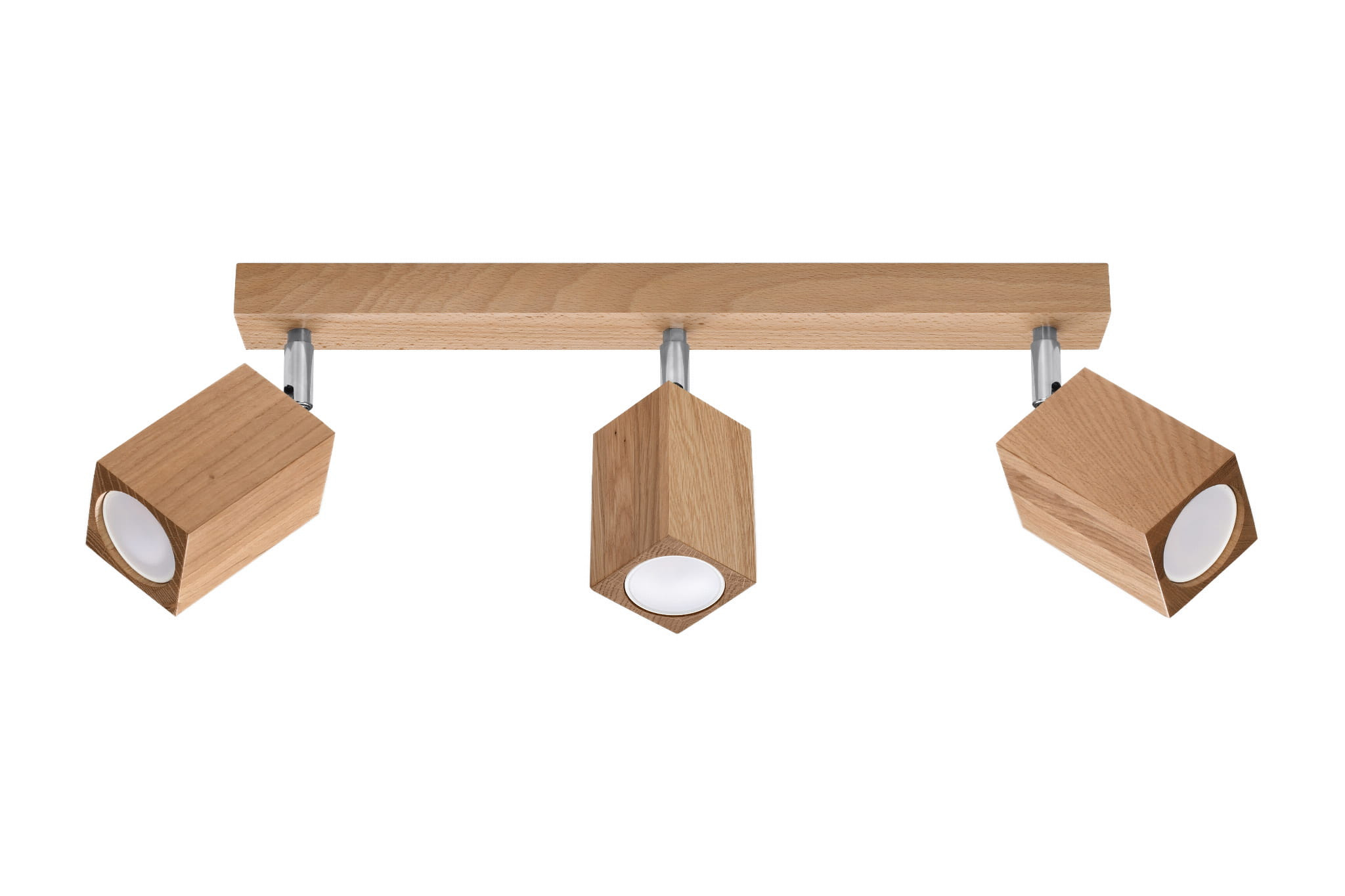 Reflektor sufitowy spot natynkowy Keke listwa ciemne drewno-chromowany 3xGU10x40W wym: 5 x 45 cm metal Sollux Lighting