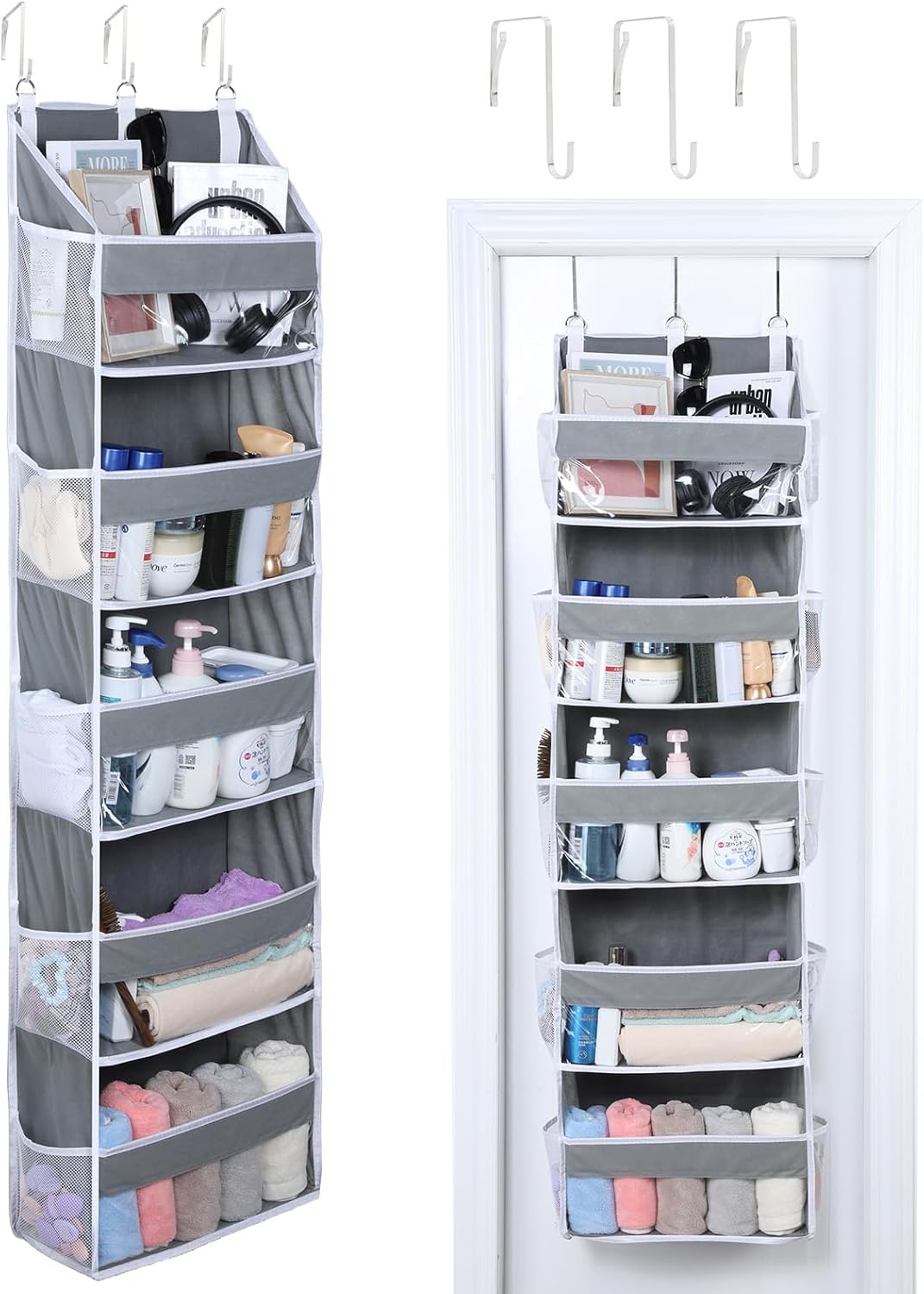 Wiszący kosz do przechowywania 147 x 38 x 17 cm, organizer do dziecięcej garderoby, do przechowywania w szafie w sypialni