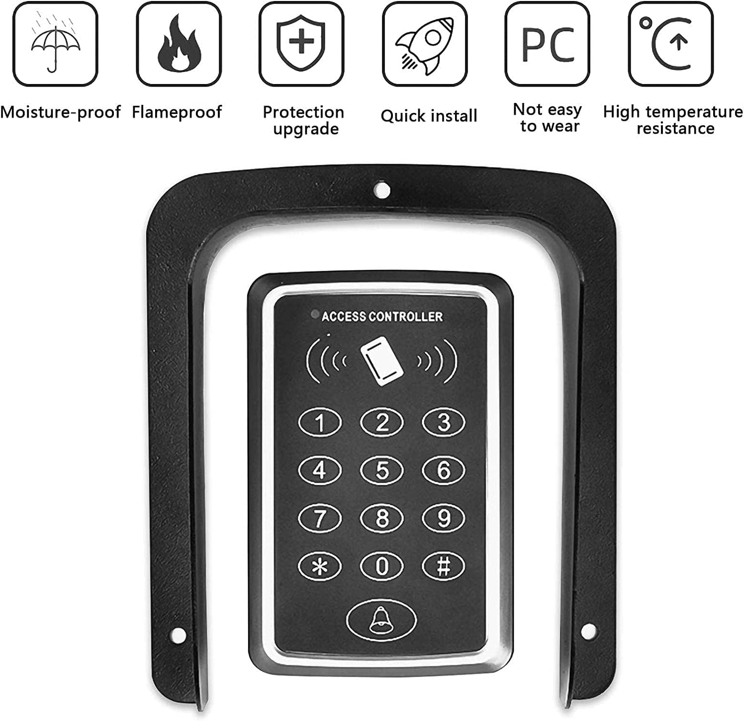 Protection Sonnette Exterieur Pluie - Housse de Pluie, en Acier Inoxydable Durable - Convient aux Prise Exterieur, Sonnette Ring - 4