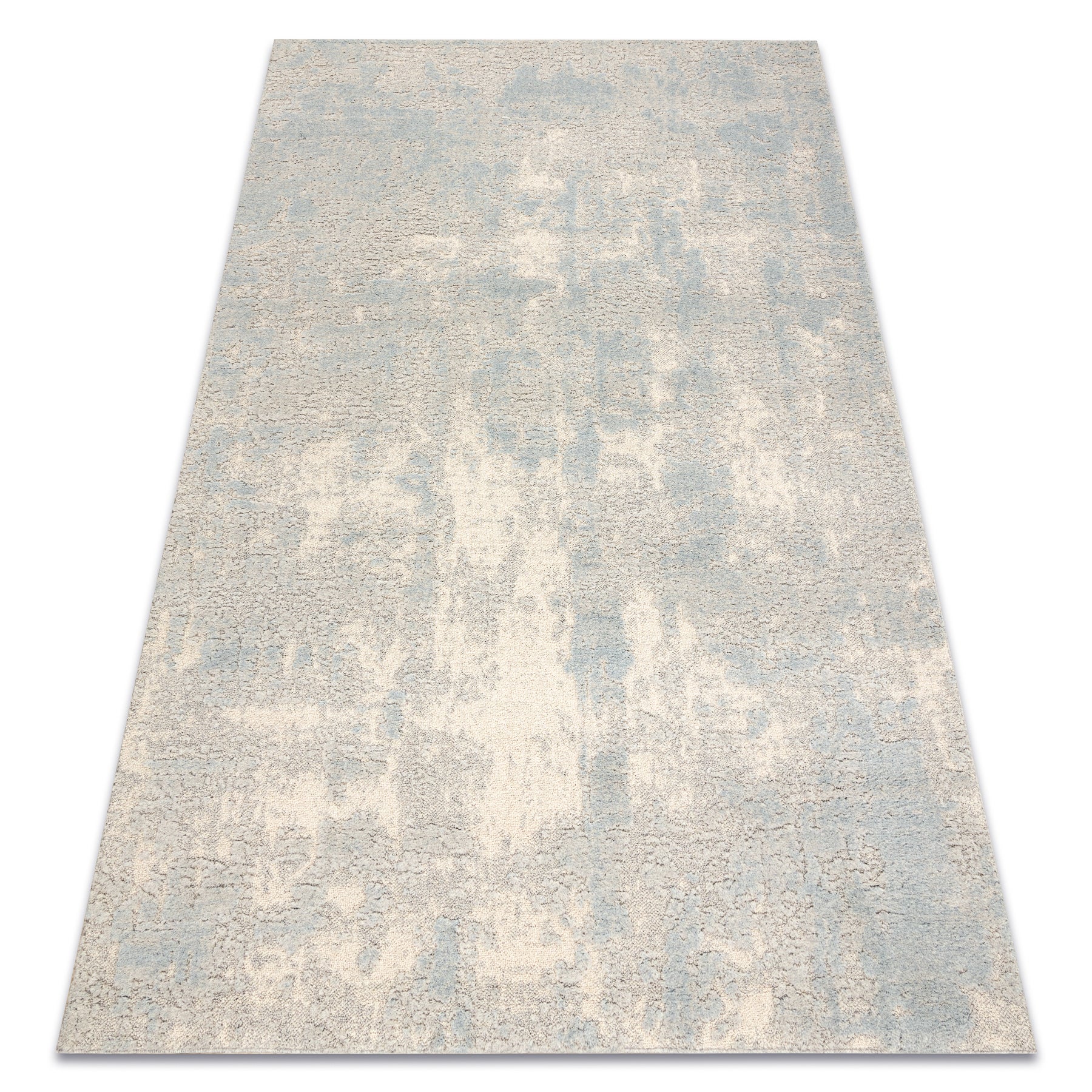 Dywan FLUX 461.46.AE500 wełniany OSTA - Abstrakcja, strukturalny, loftowy szary / niebieski 240x340 cm
