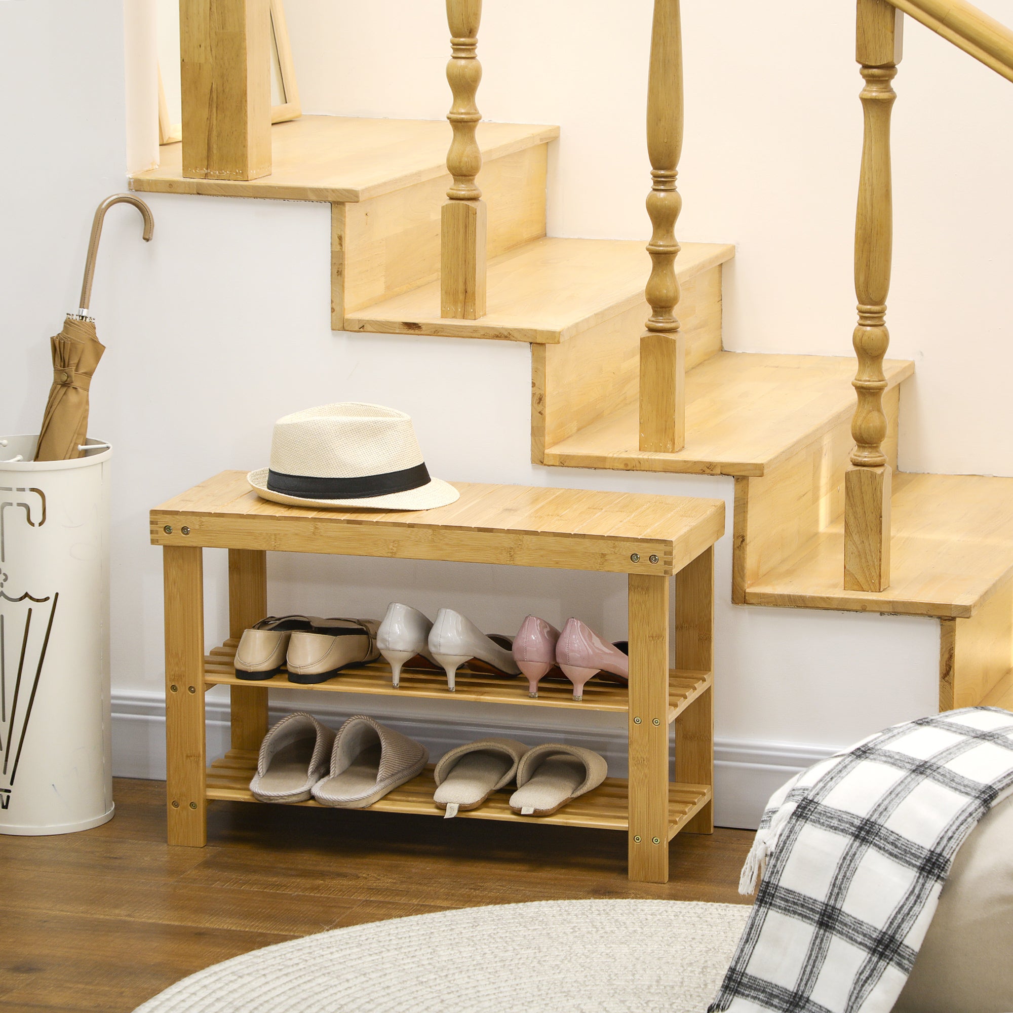 Banc à chaussures Bambou HOMCOM - 2