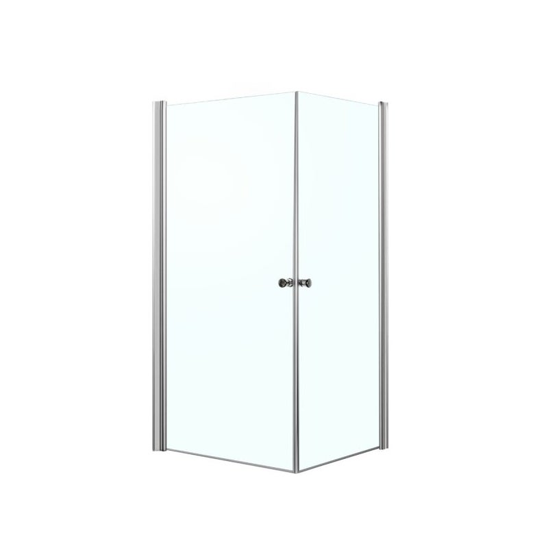 Kabina Madrid 80 drzwi podwójne uchylne kwadratowa zawiasy lift chrom szkło 5 mm KERRA