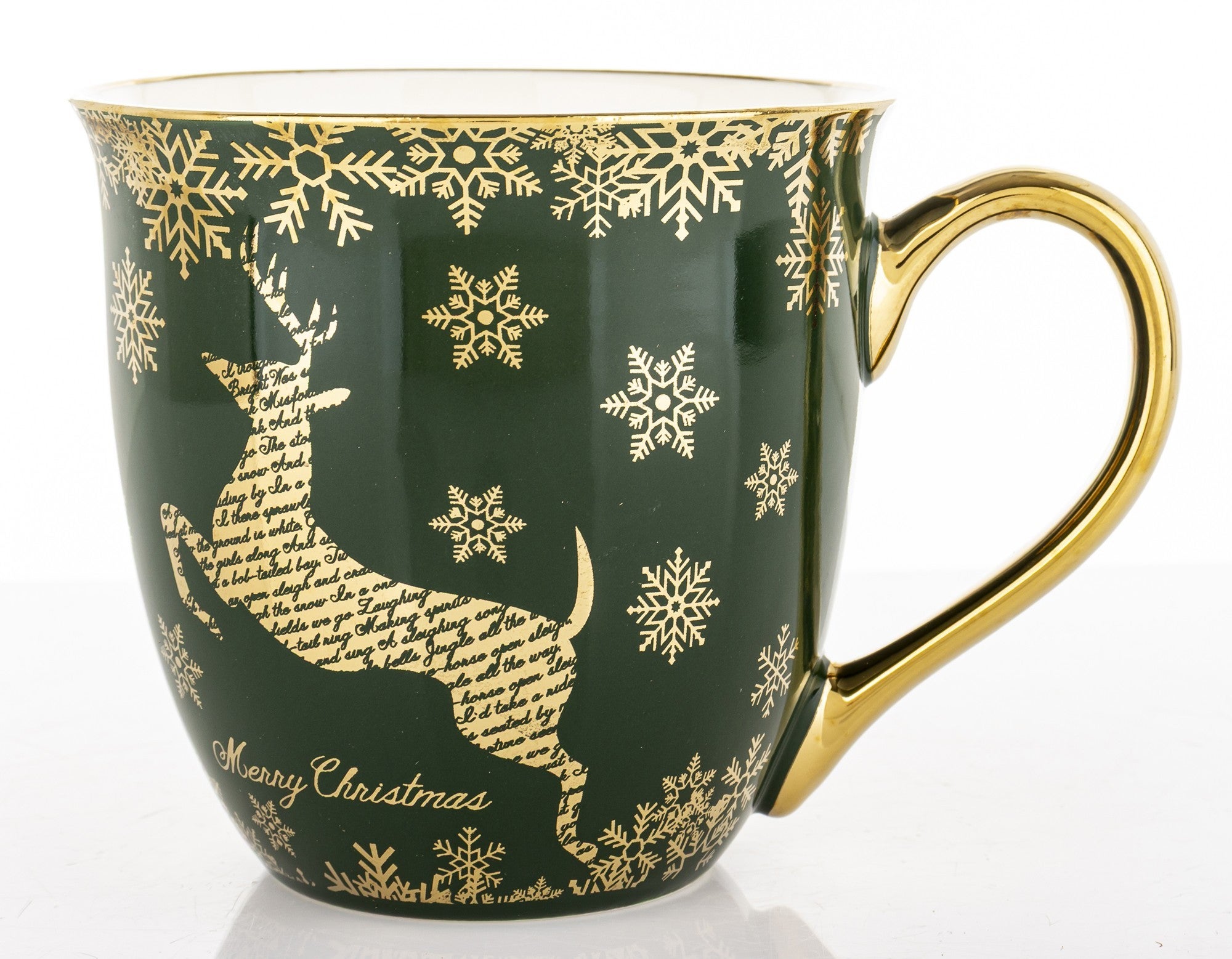 Kubek porcelanowy 11x15x11,5 cm IRMINA 560 ml zielony - 2