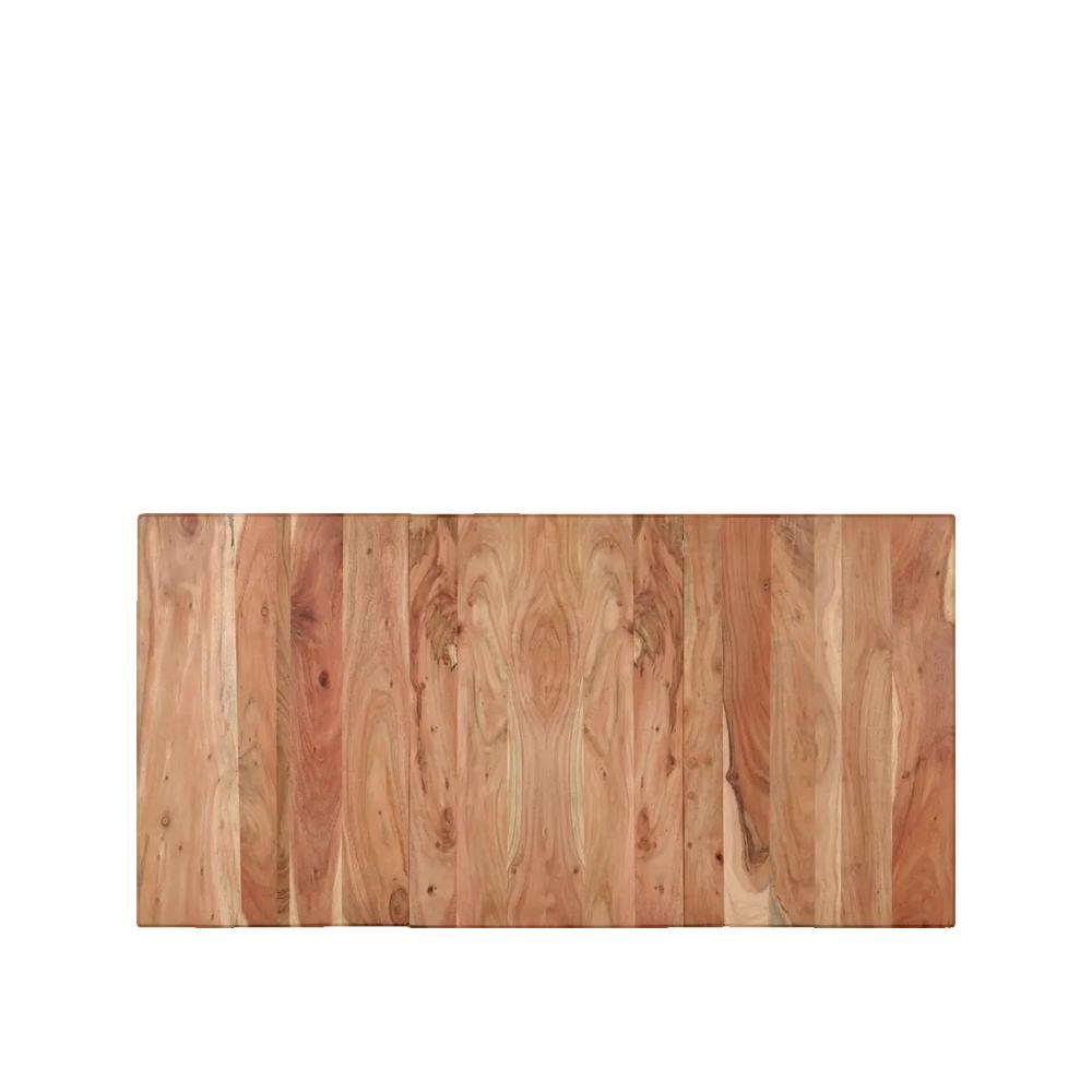 Vidaxl Mesa De Comedor Madera Maciza De Acacia 140X70x76 Cm Negra , Leroy Merlin