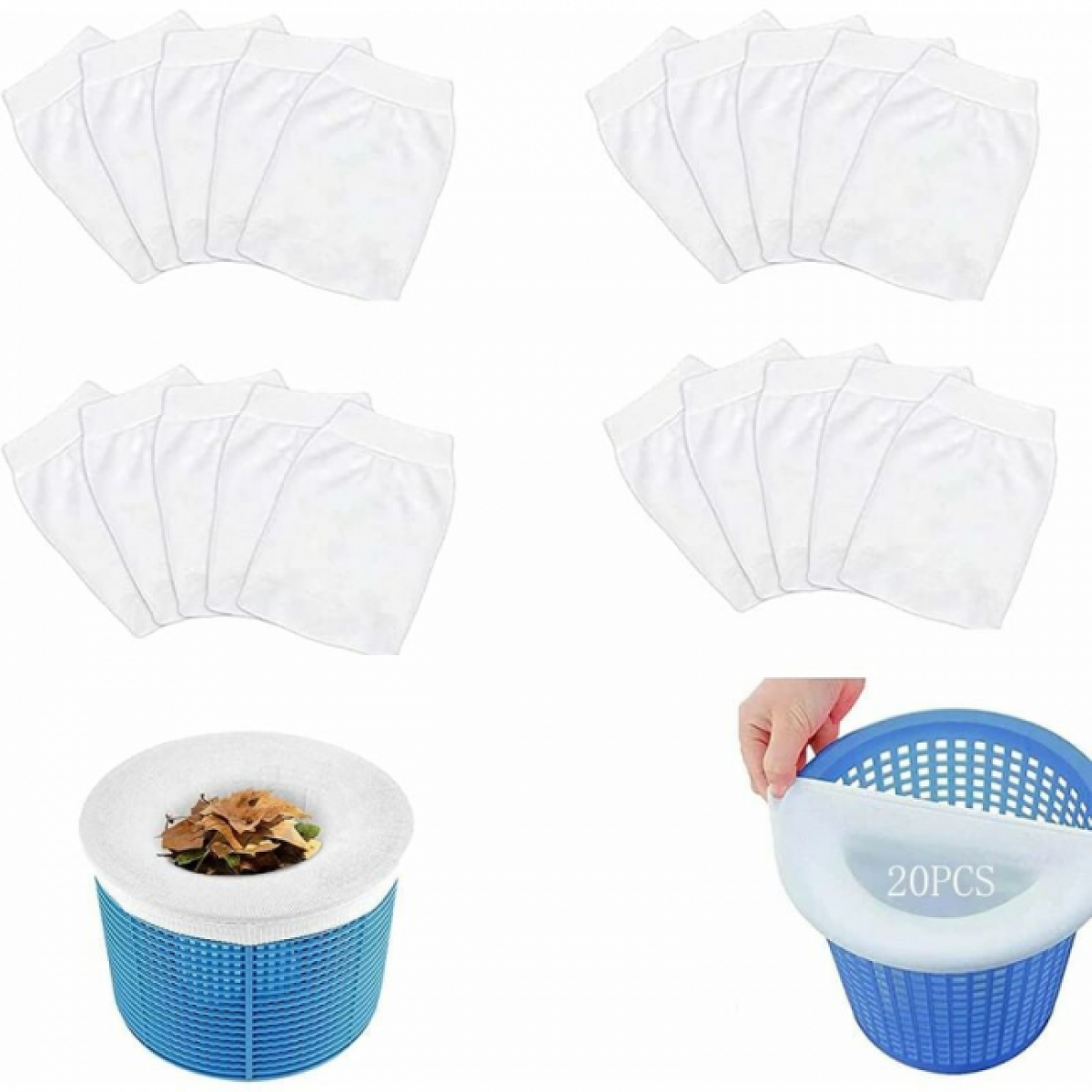 Piscine Filtre Skimmer,20Pcs Chaussettes de Skimmer de Piscine,Pool — free download