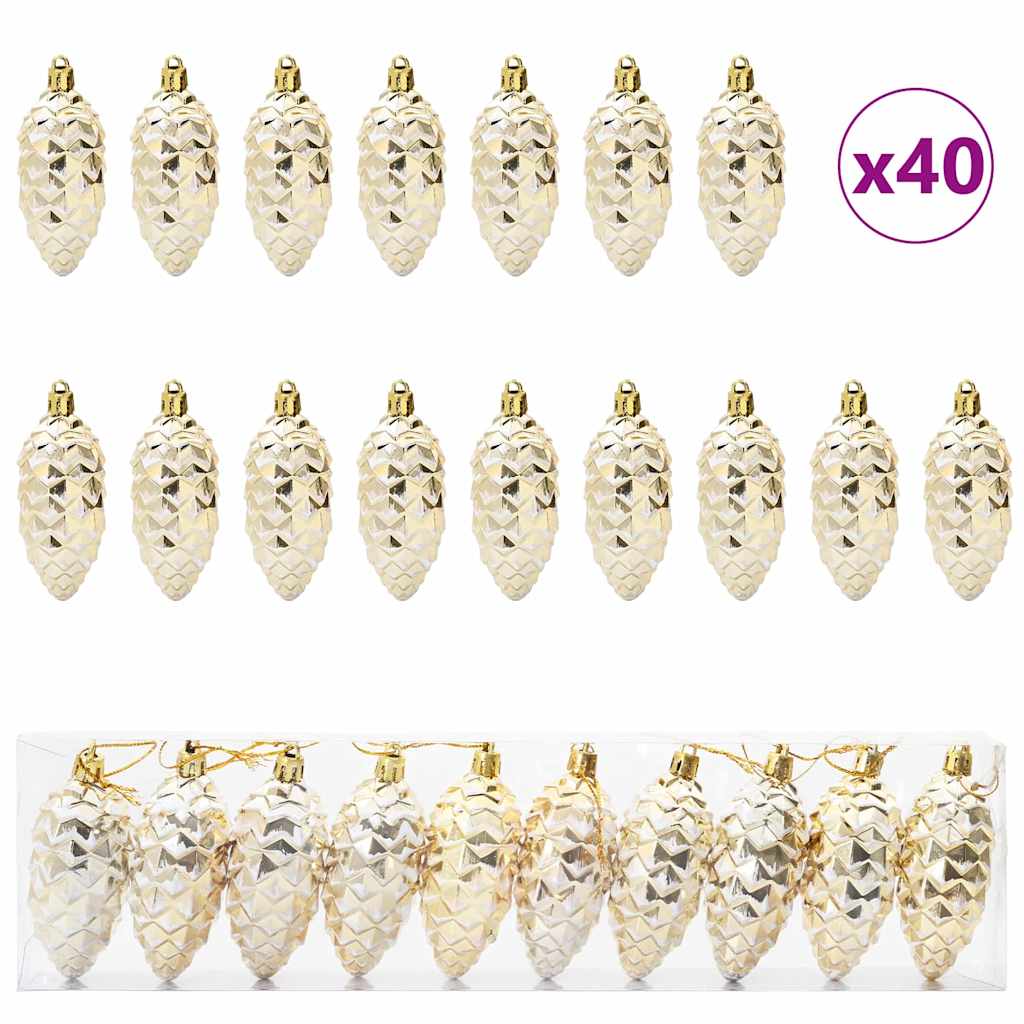 Dekoracja Choinki 40 pcs złoty