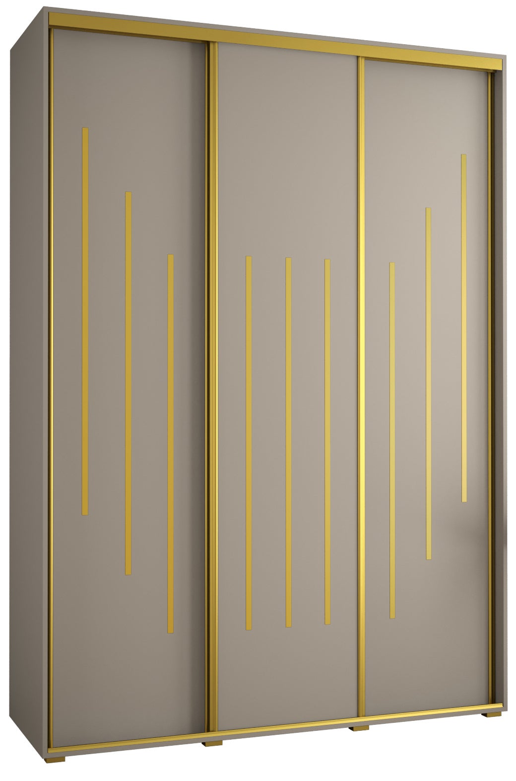 Szafa przesuwna wysoka Dakota 8 180 x 60 x 235,2 cm kaszmir + u. Złoty - Abiks Meble