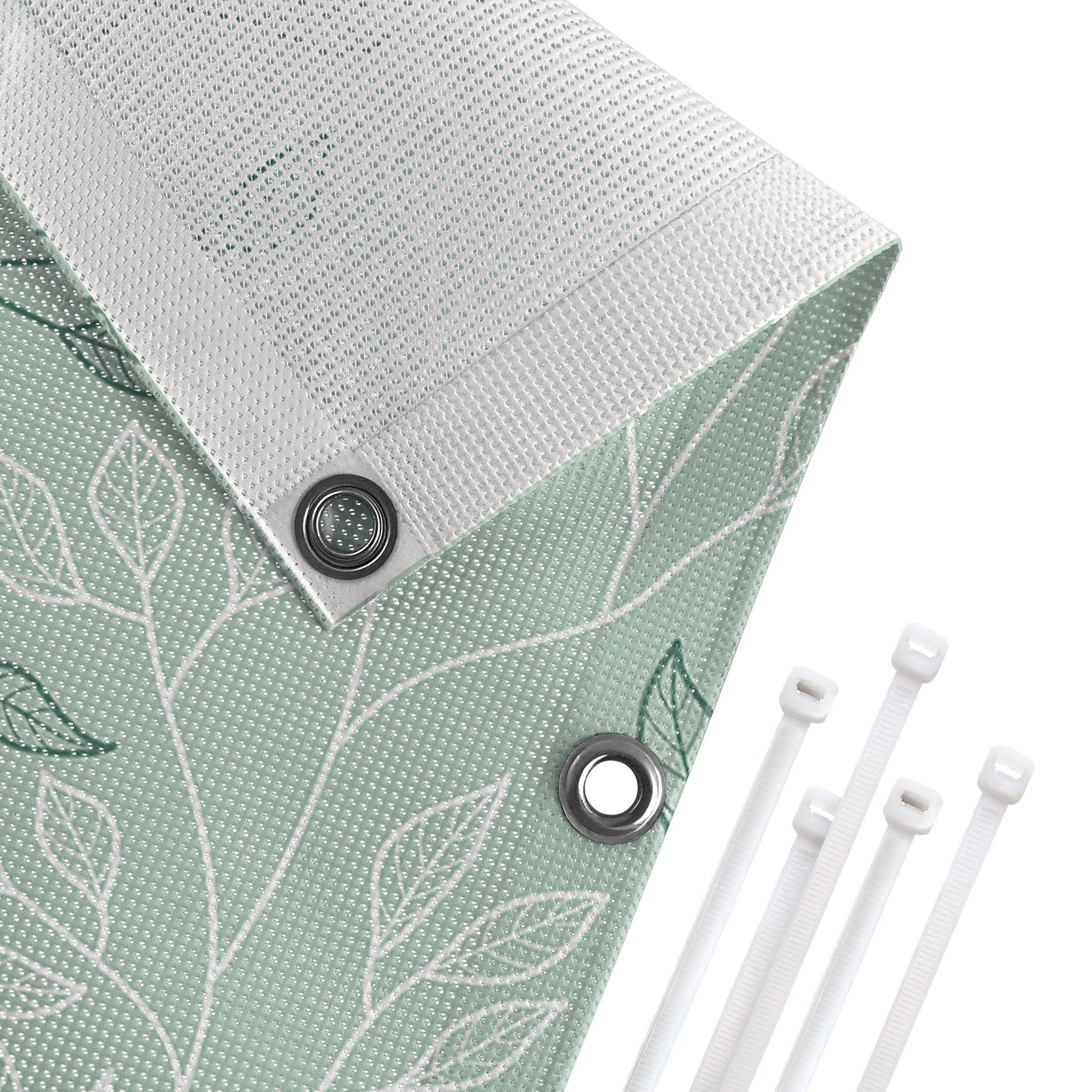 Brise vue brise vent balcon appartement jardin vert H.1 x L.6 M avec attaches résistant aux intempéries 270 g/m² mesh 1127 - 4