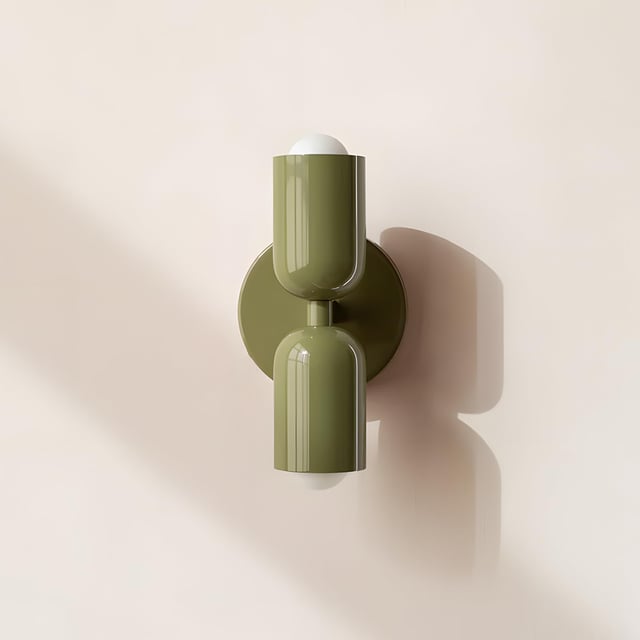 Wewnętrzny kinkiet ścienny z płomieniami metalowa lampa ścienna Up Down kinkiet nowoczesna zielona lampa ścienna do salonu sypialni korytarza