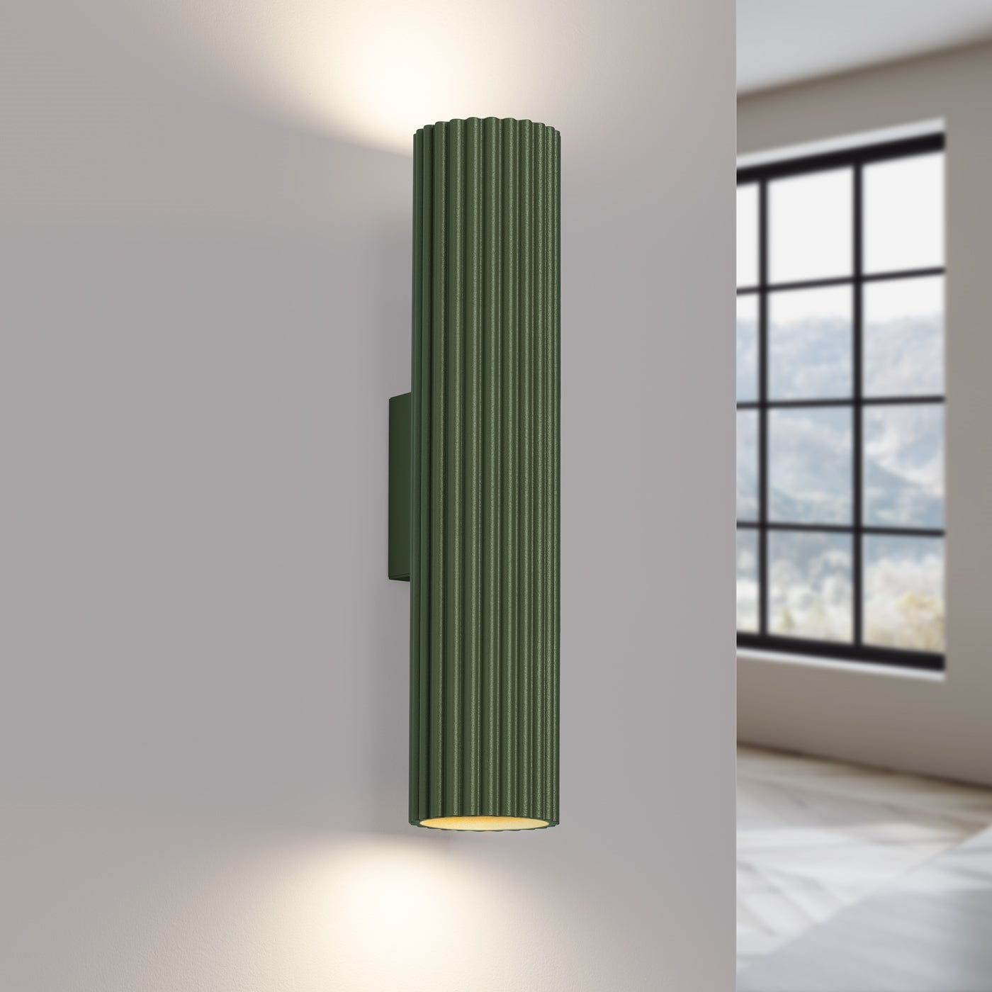 Kinkiet GLOOW 30 zielony oliwkowy LED 3000K - 6.5x8.5x30cm Sollux