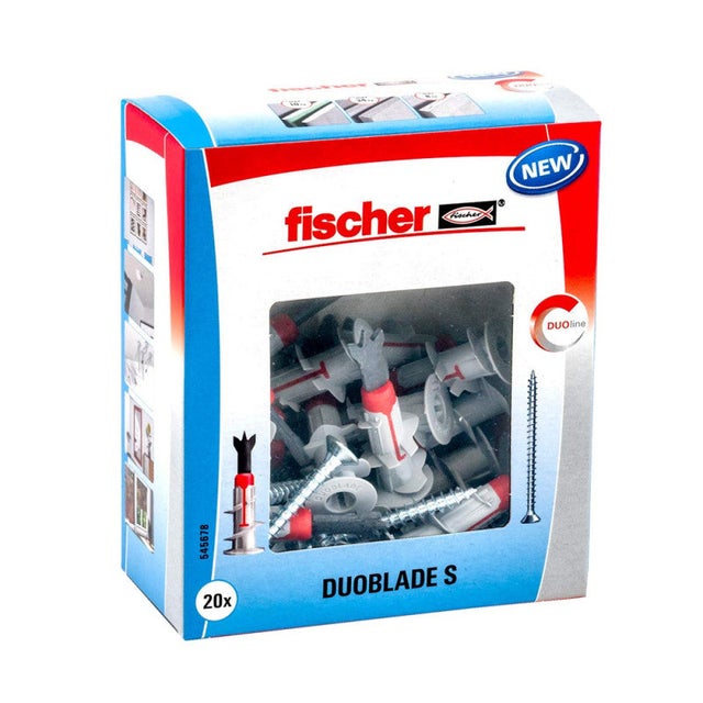 Boite de 20 chevilles bi matière DUOBLADE FISCHER 545678 44 mm avec vis 4,5 x 40 mm