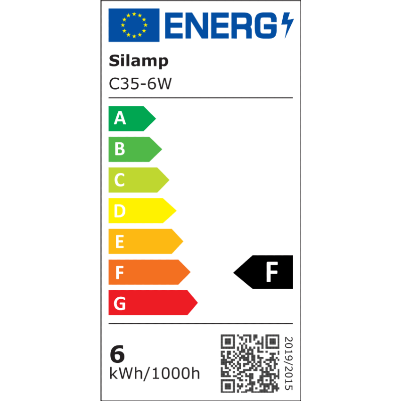 Ampoule LED E14 Filament 6W 220V C35 COB 360° - Blanc Chaud 2300K - 3500K - SILAMP - 5
