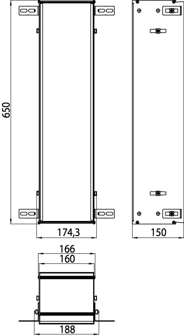 emco asis modules 150 : cadre d'encastrement pour asis modules de 654 mm, 974000041 - 5